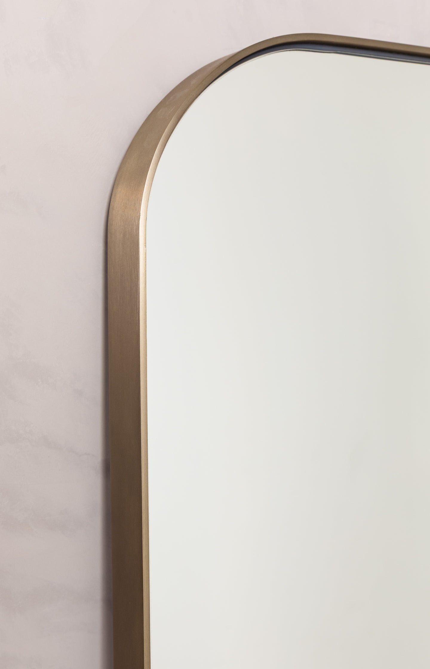 Rectangular mirror with metal frame