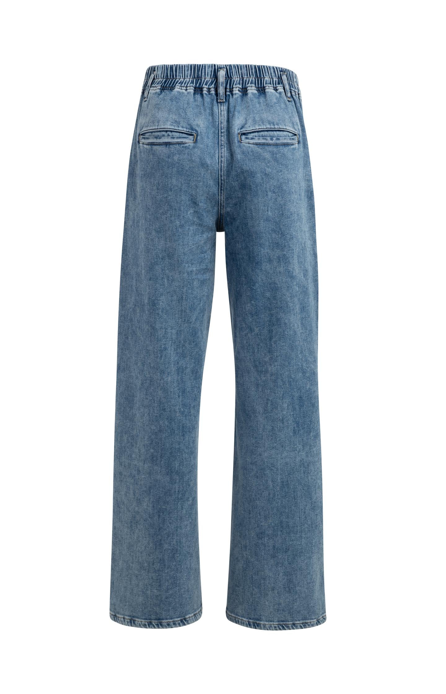 Relaxed jeans with drawstring waist