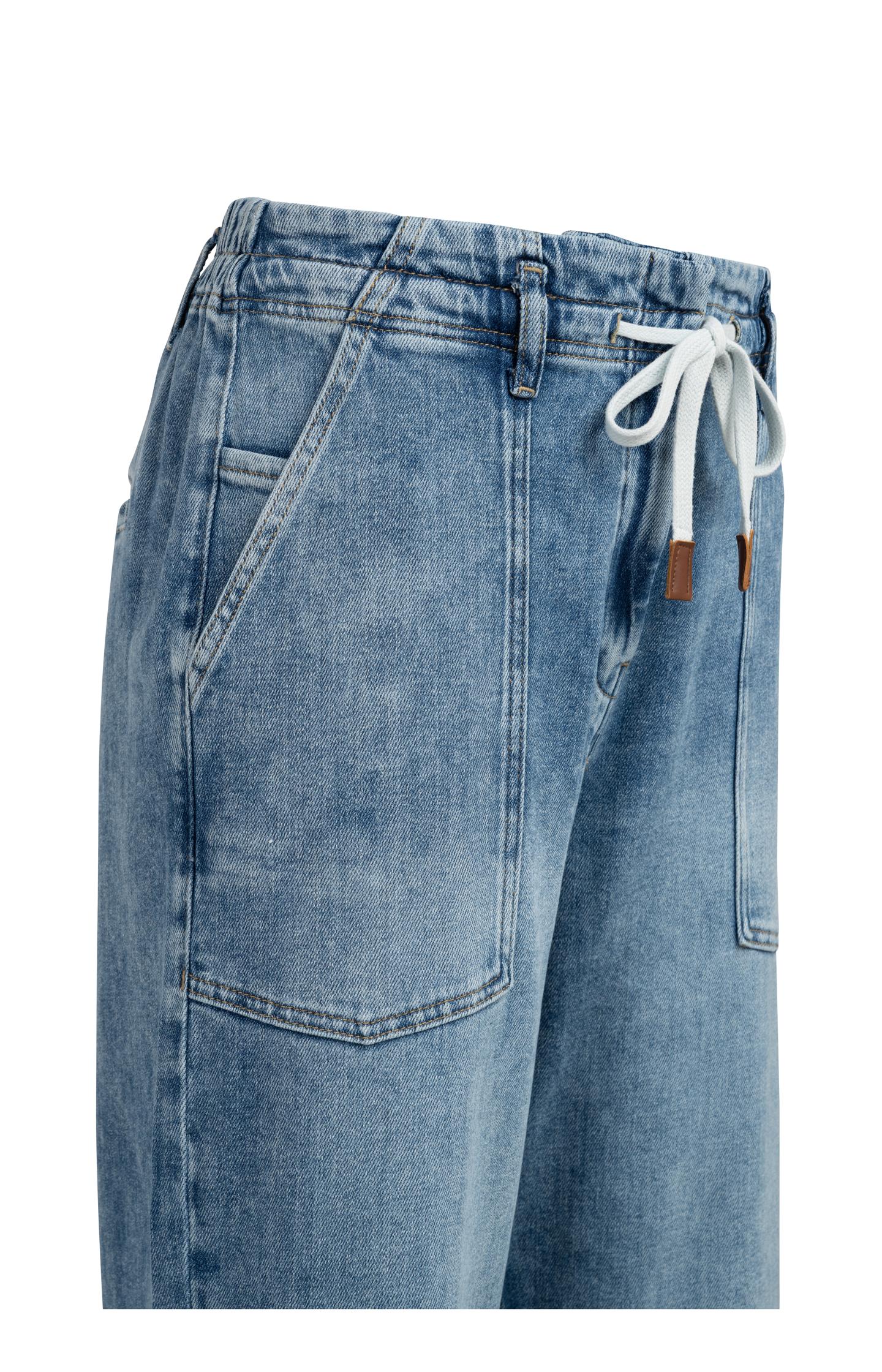 Relaxed jeans with drawstring waist