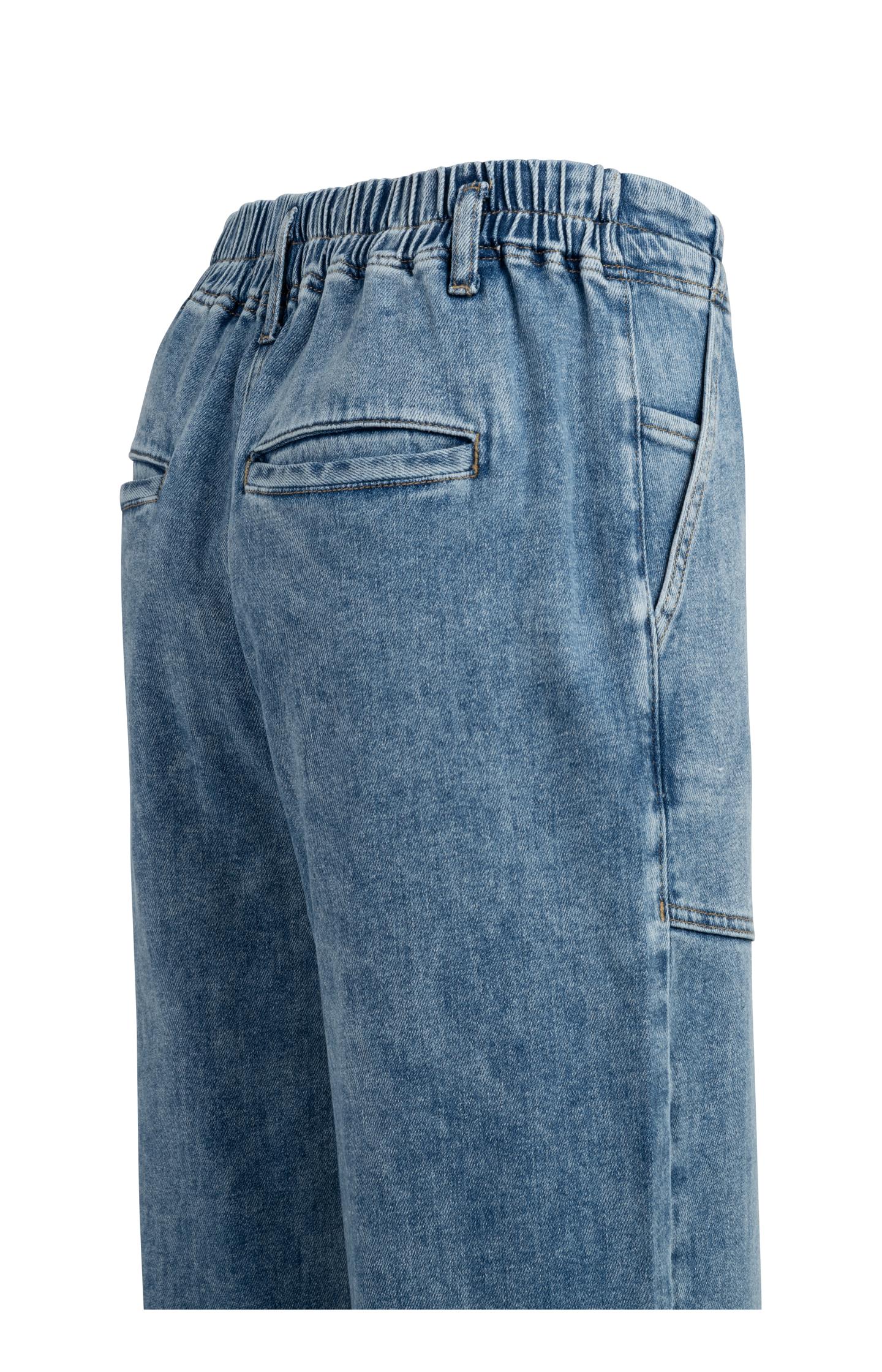 Relaxed jeans with drawstring waist