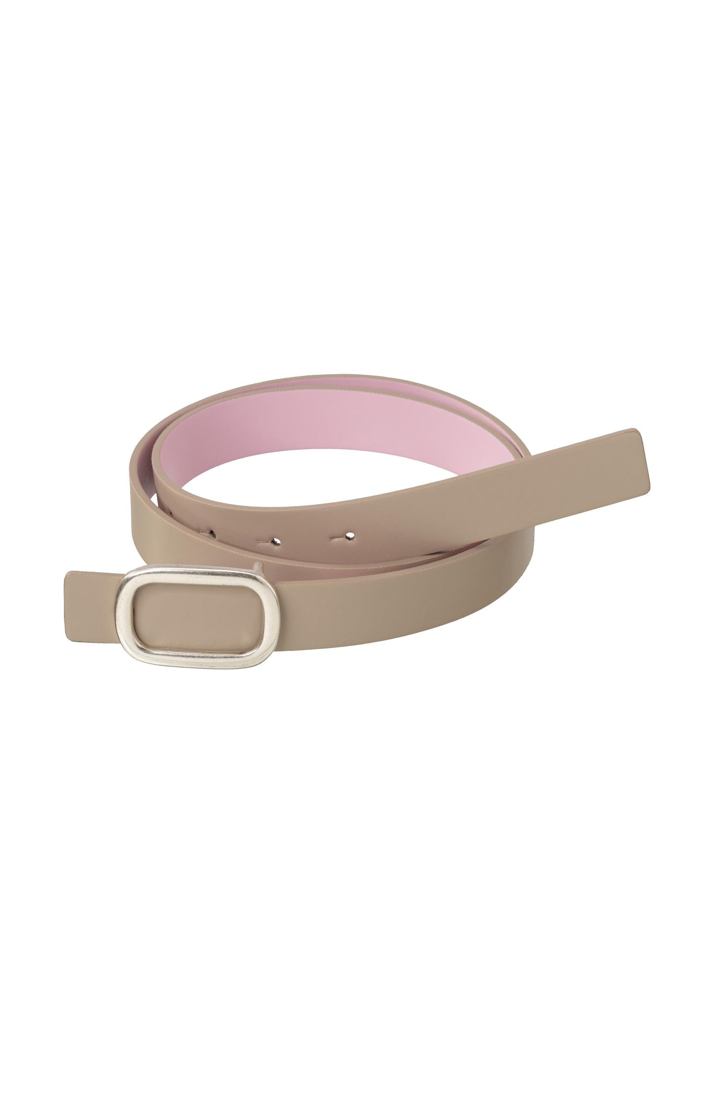 Reversible belt with square buckle and colored side - Type: product