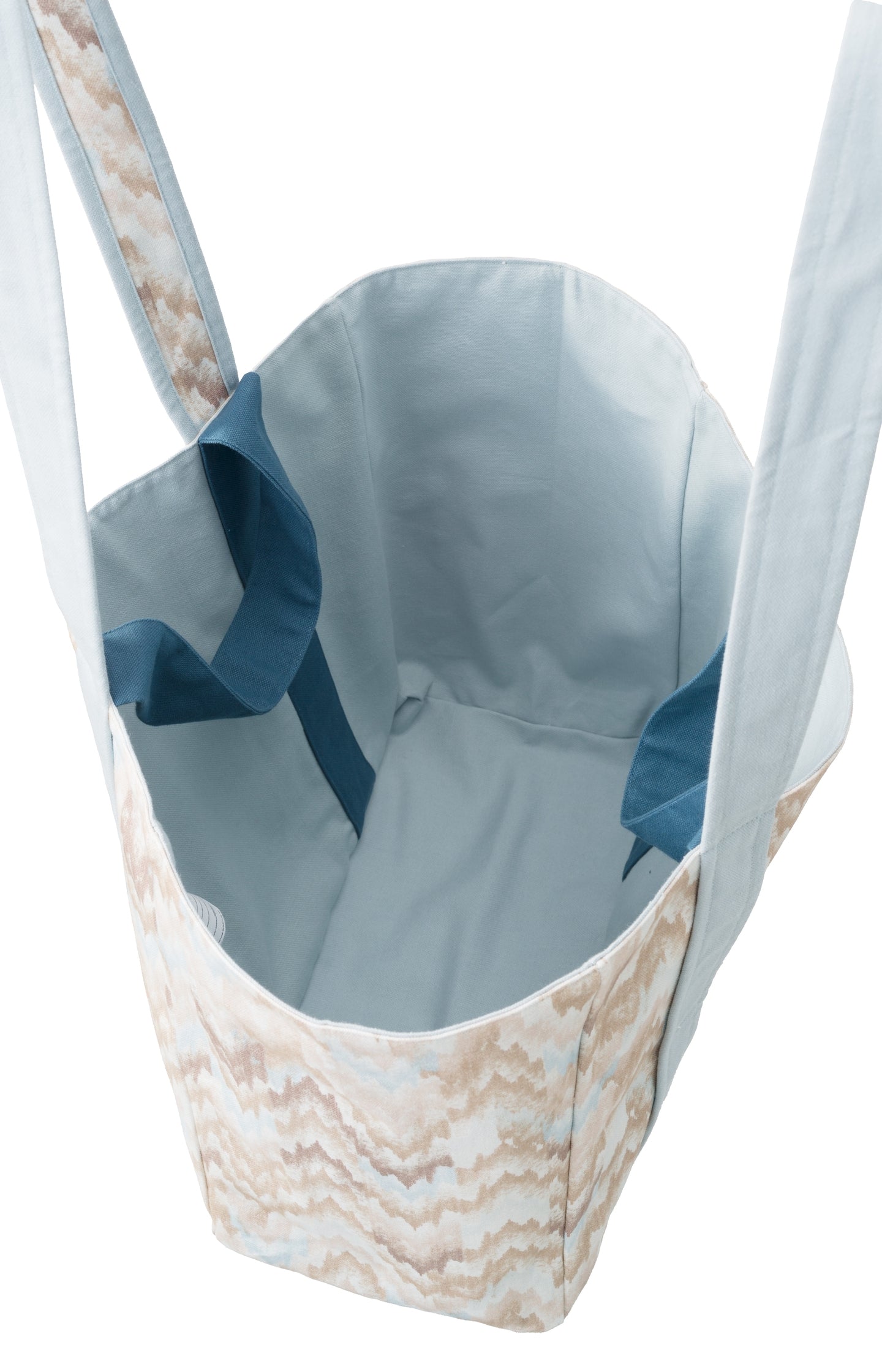 Reversible canvas bag - Pearl Blue Dessin