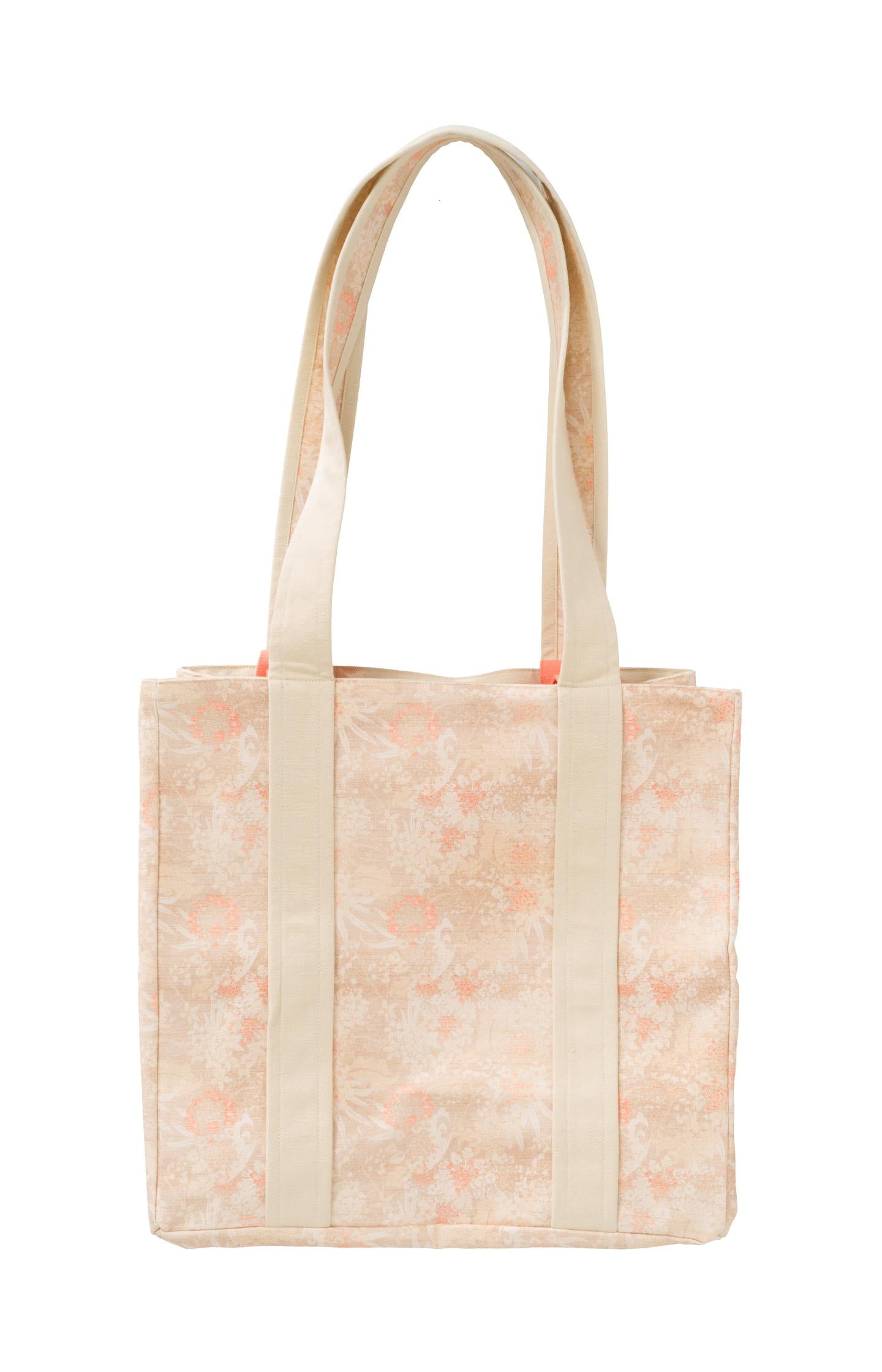 Reversible canvas bag with floral print - Summer Sand Dessin - Type: product