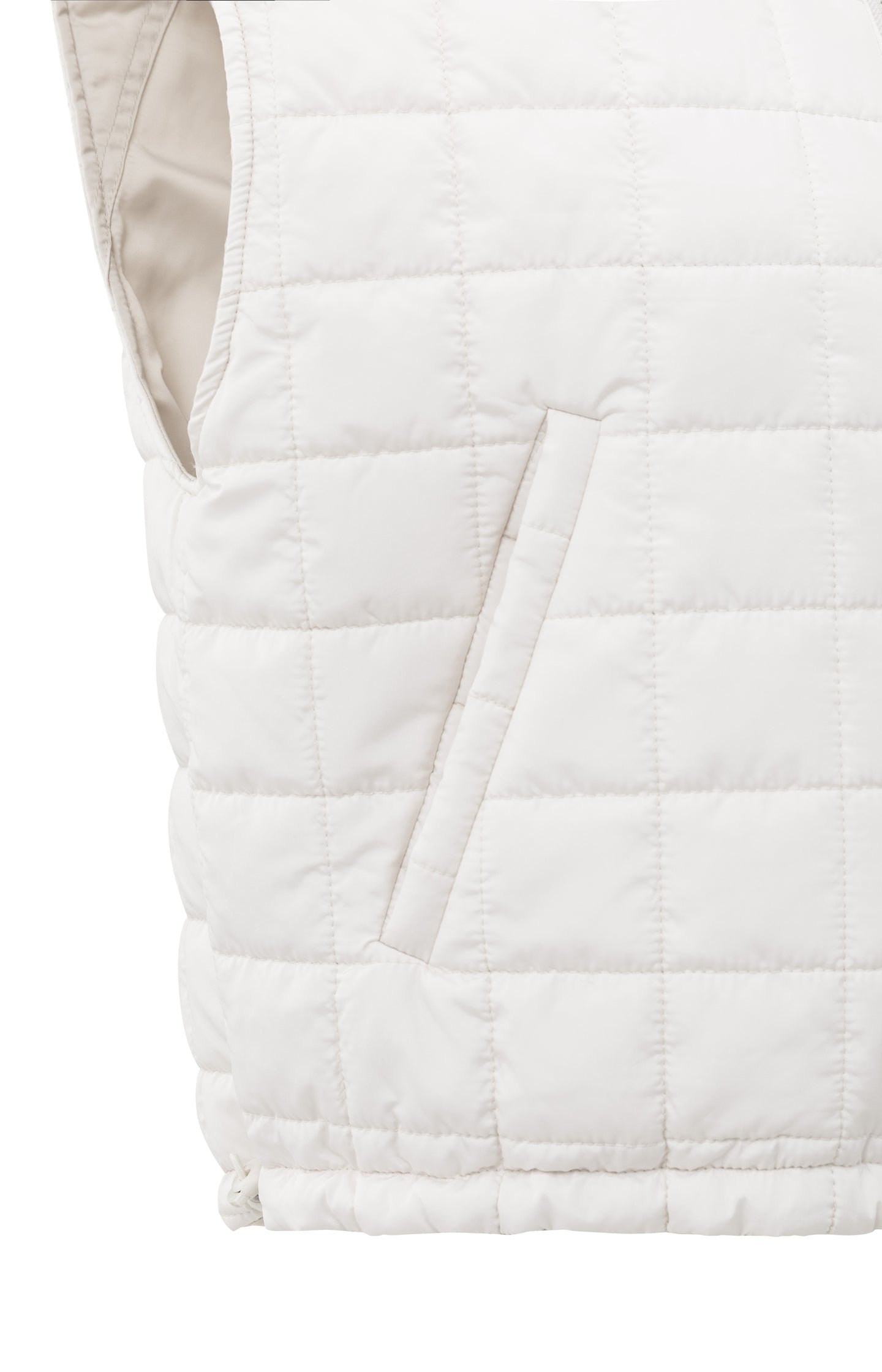 Reversible padded bodywarmer with zip closure
