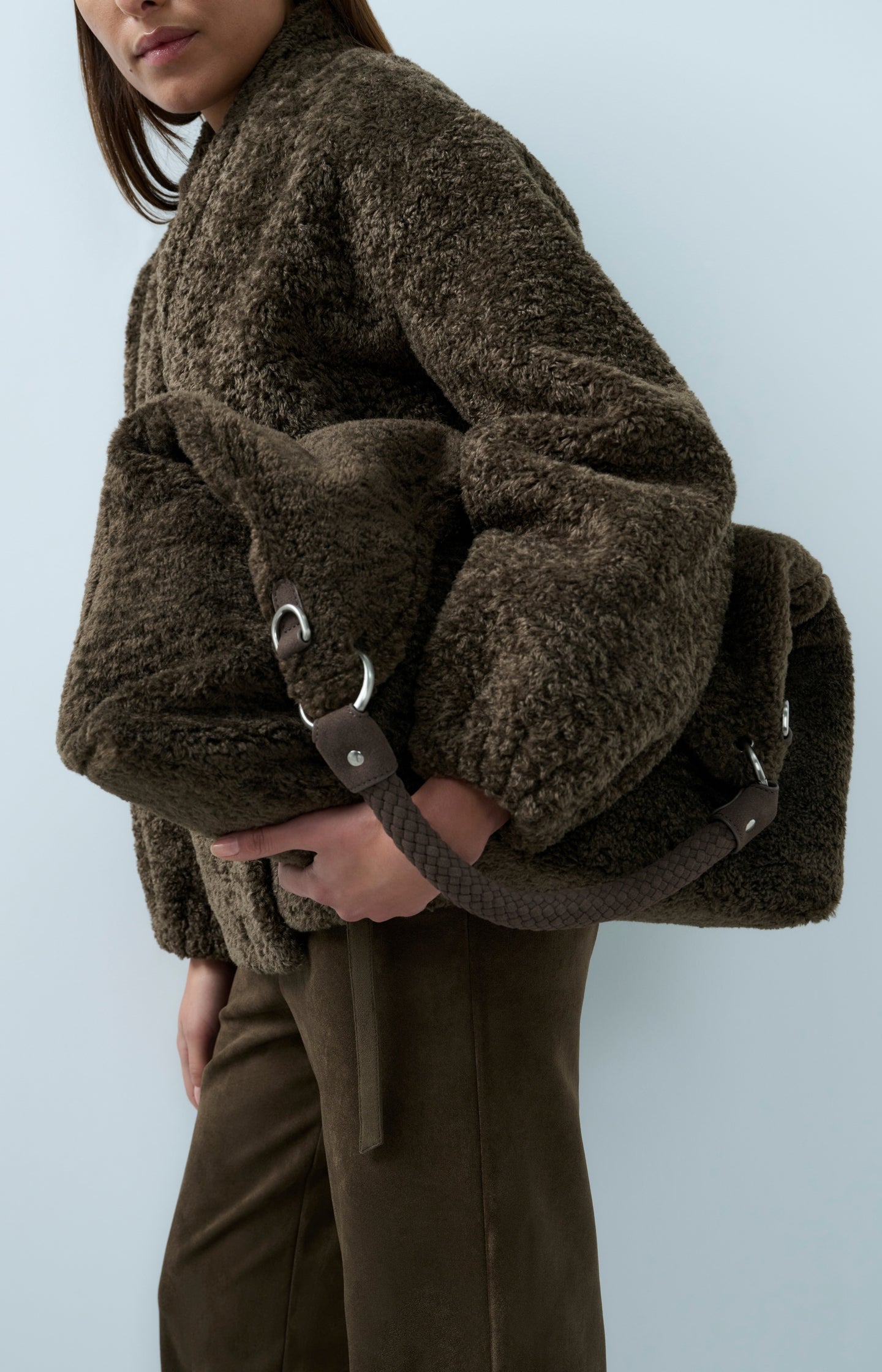 Reversible shopper with faux fur - Type: lookbook