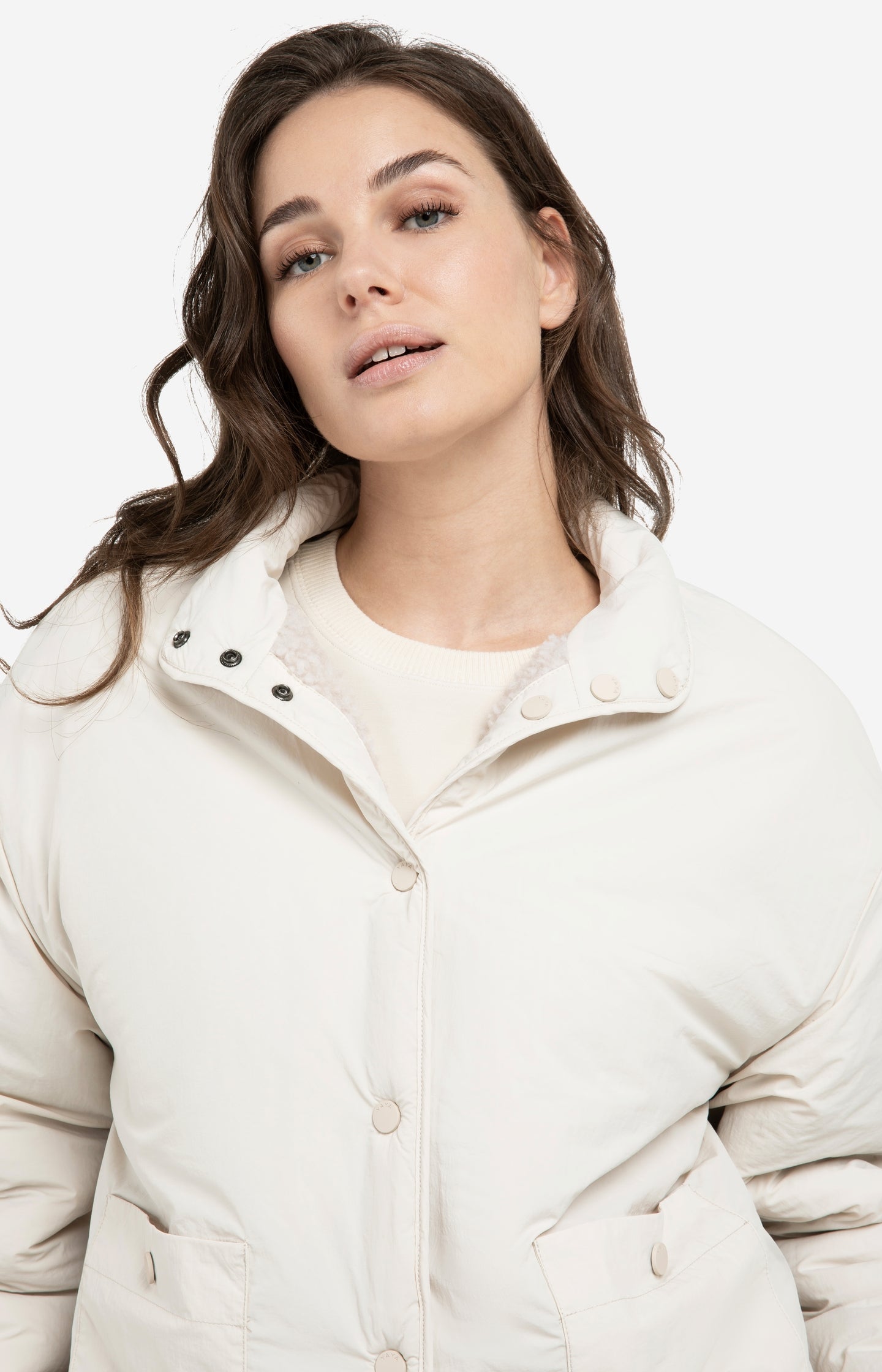 reversible jacket cropped hooded teddy jacket