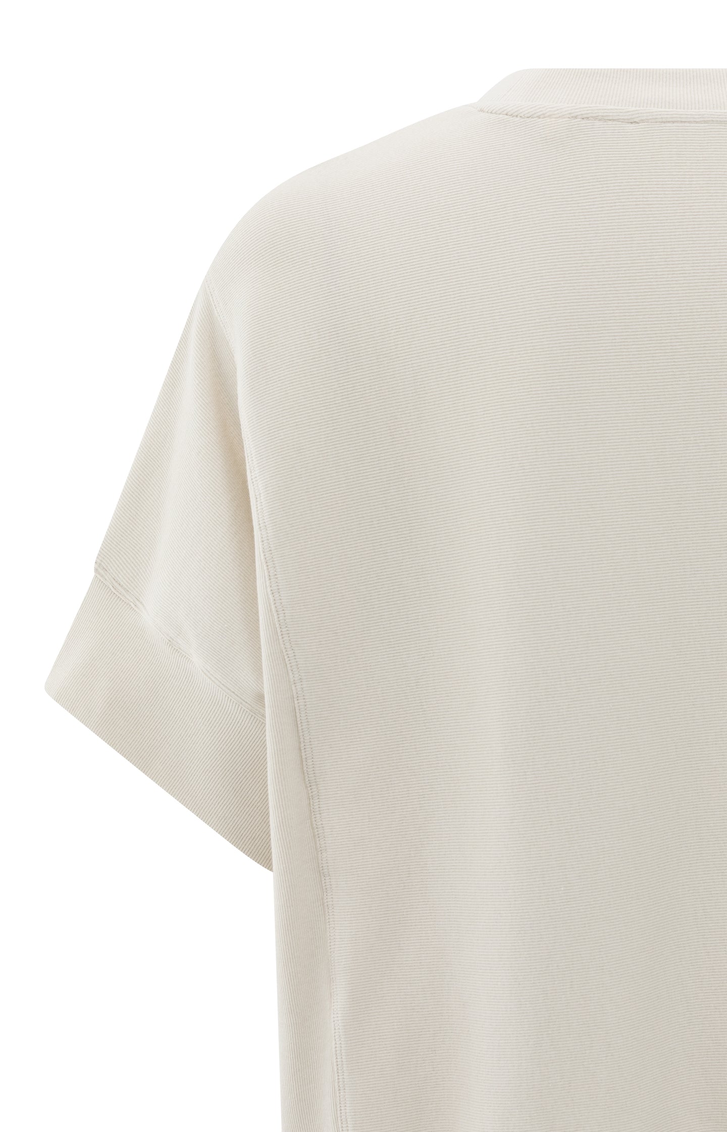 Ribbed jersey top with short sleeves