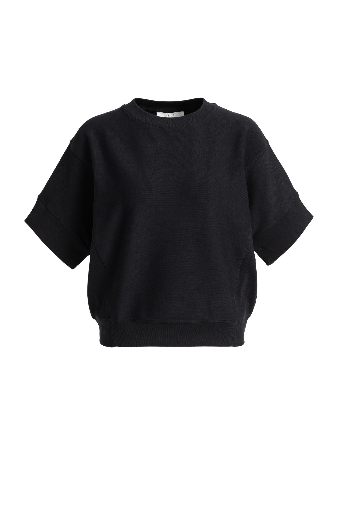 Ribbed jersey top with short sleeves - Type: product