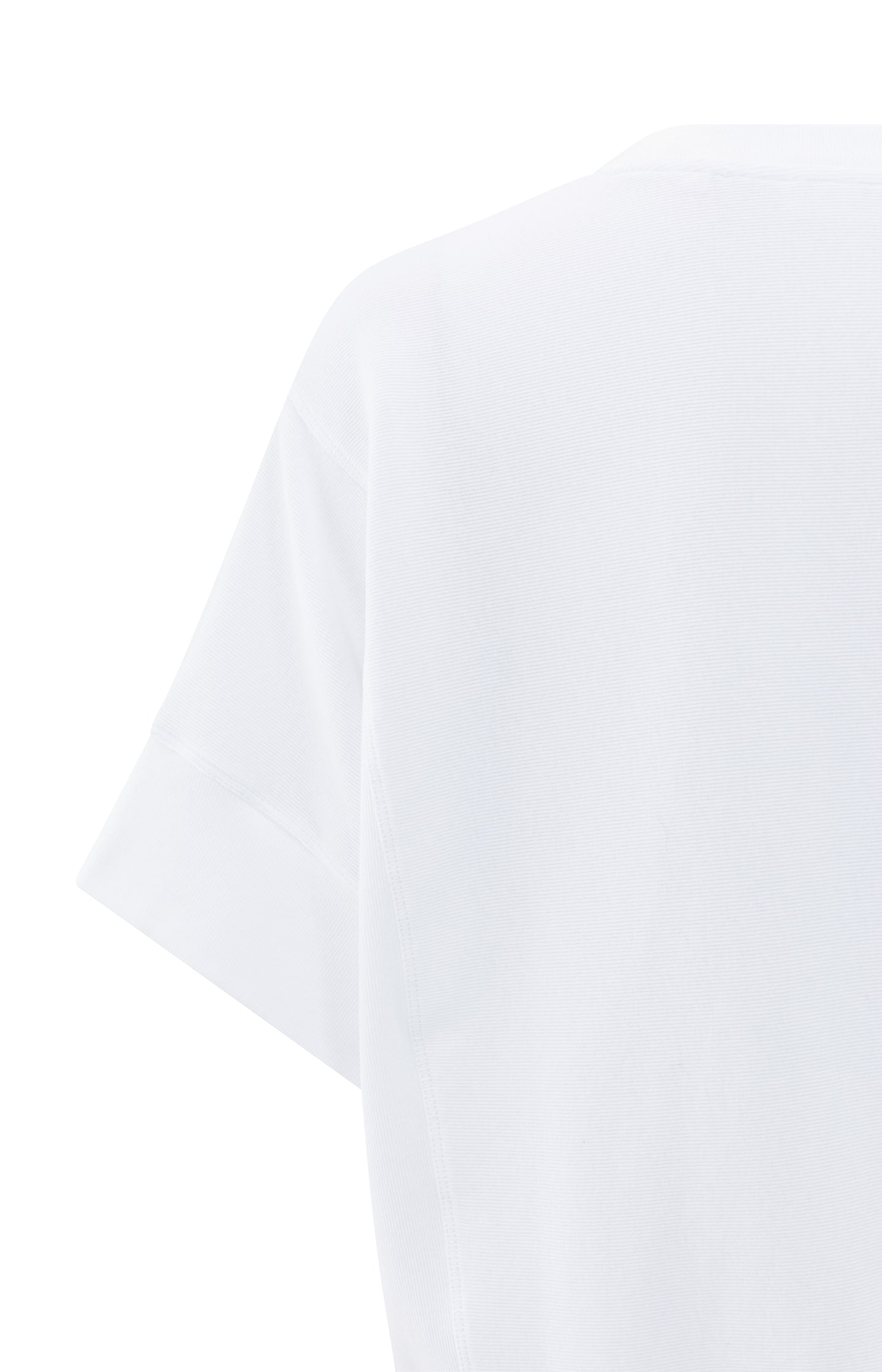 Ribbed jersey top with short sleeves