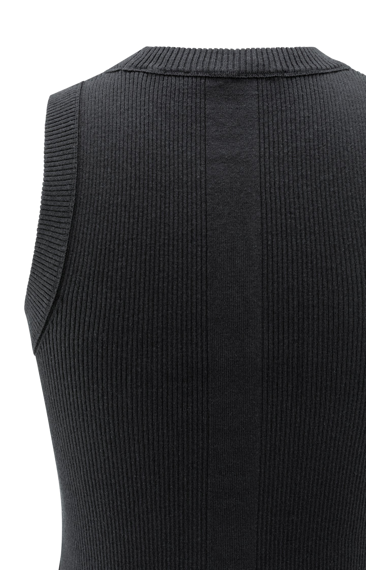 Ribbed knitted tank top with subtle shine details