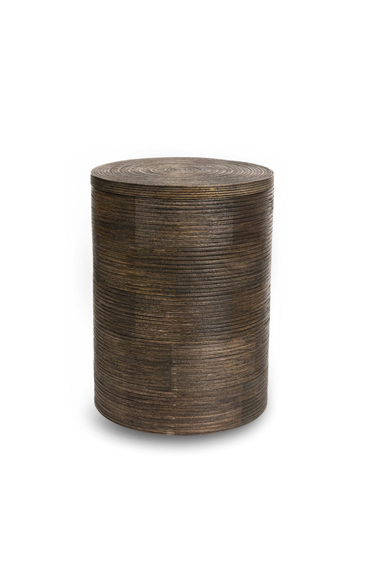 Ribbed mango wood storage jar - medium - Type: product