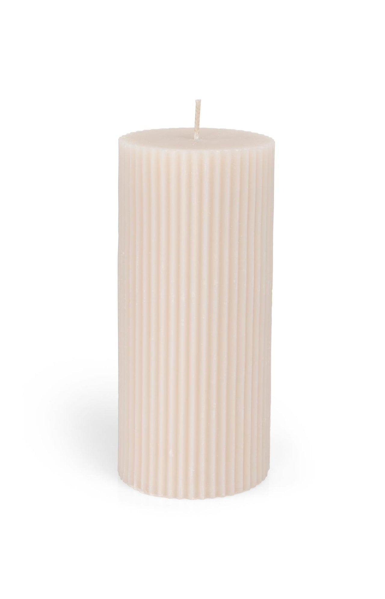 Ribbed pillar candle - large - Type: product