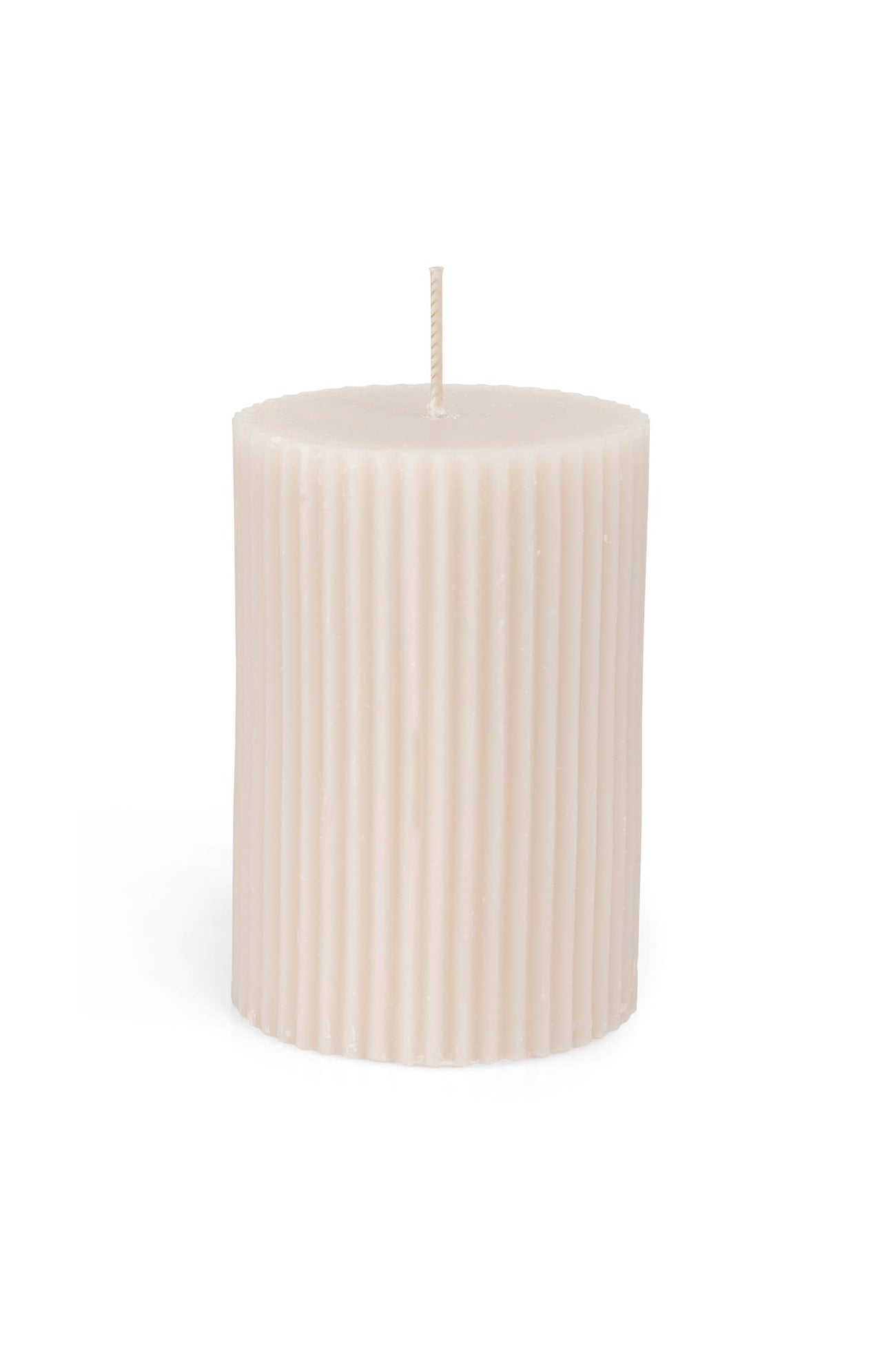 Ribbed pillar candle - small - Type: product
