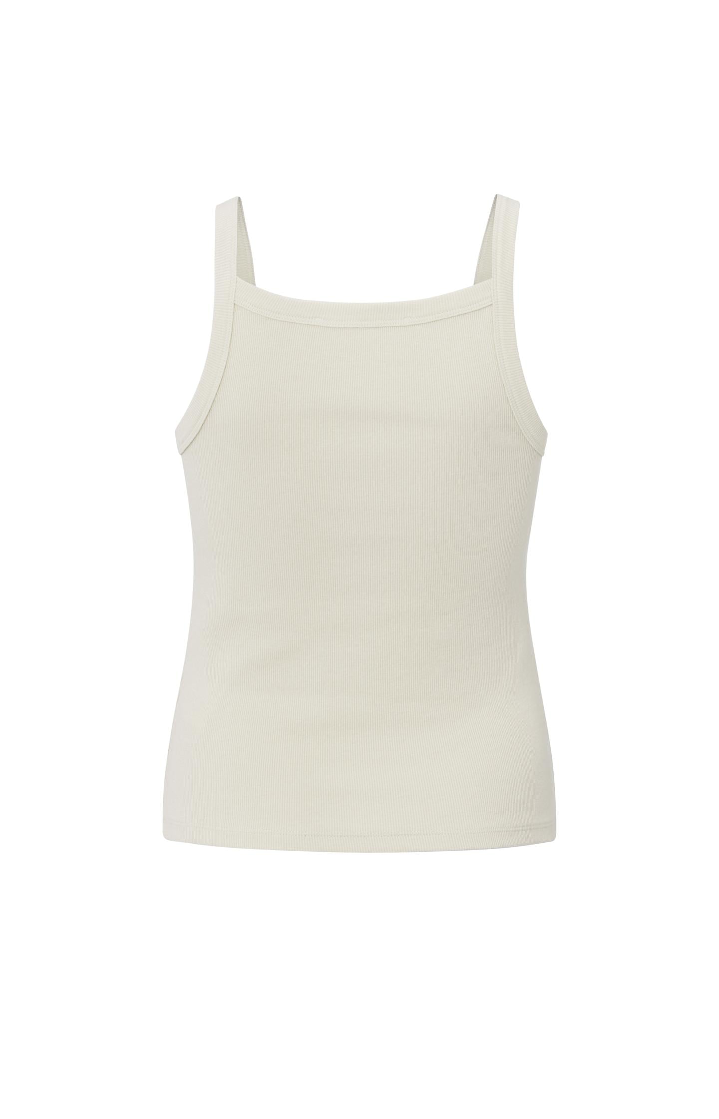 Ribbed singlet from organic cotton in regular fit - Moonstruck Grey