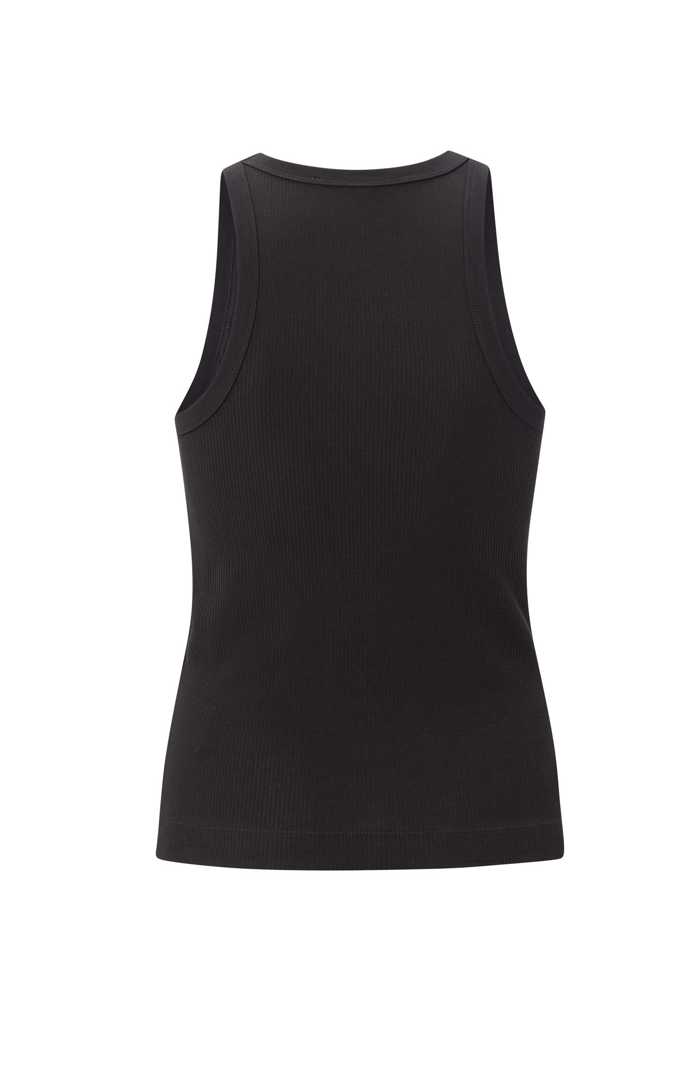 Ribbed singlet with fitted fit