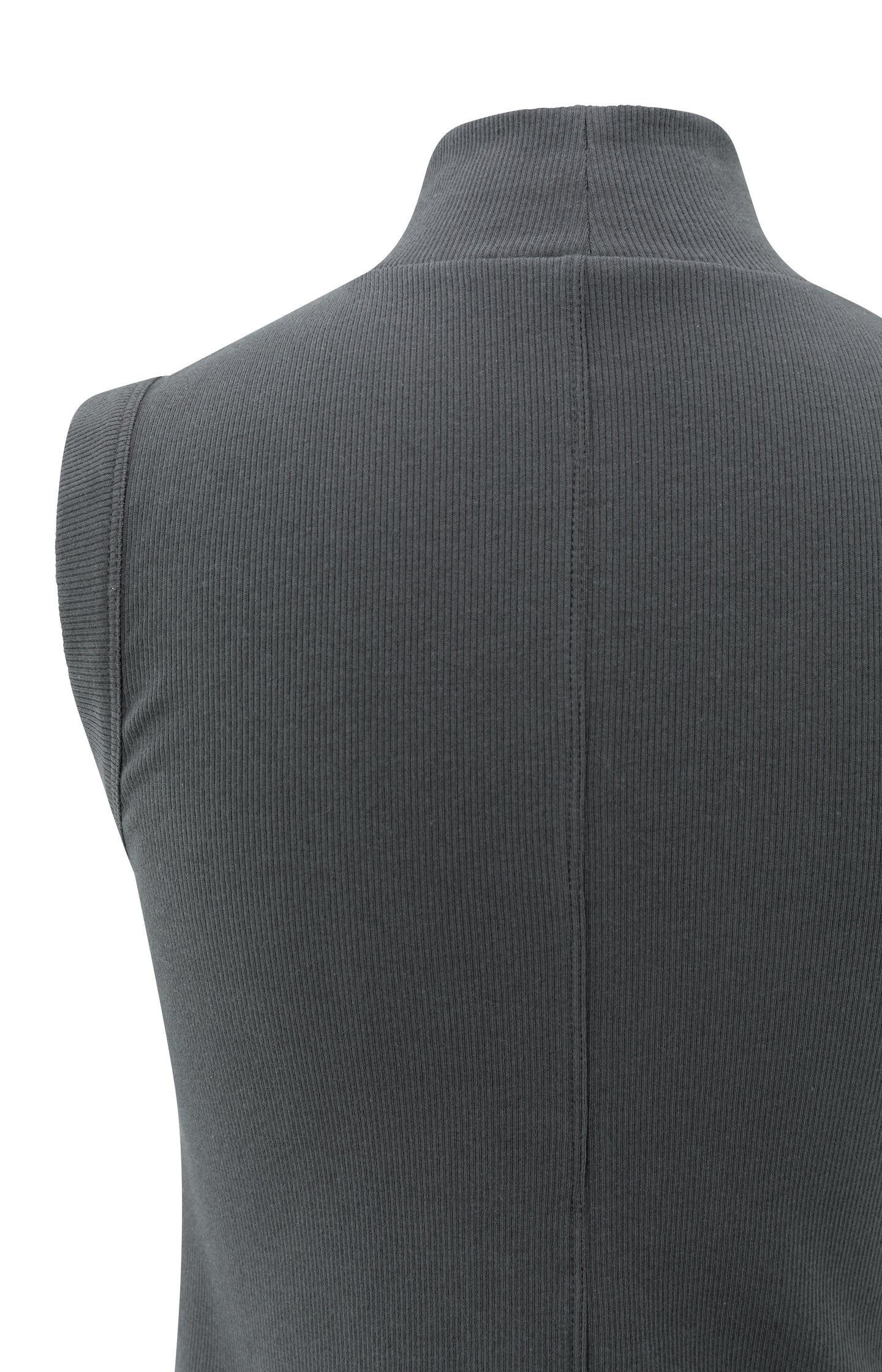 Ribbed singlet with high neck
