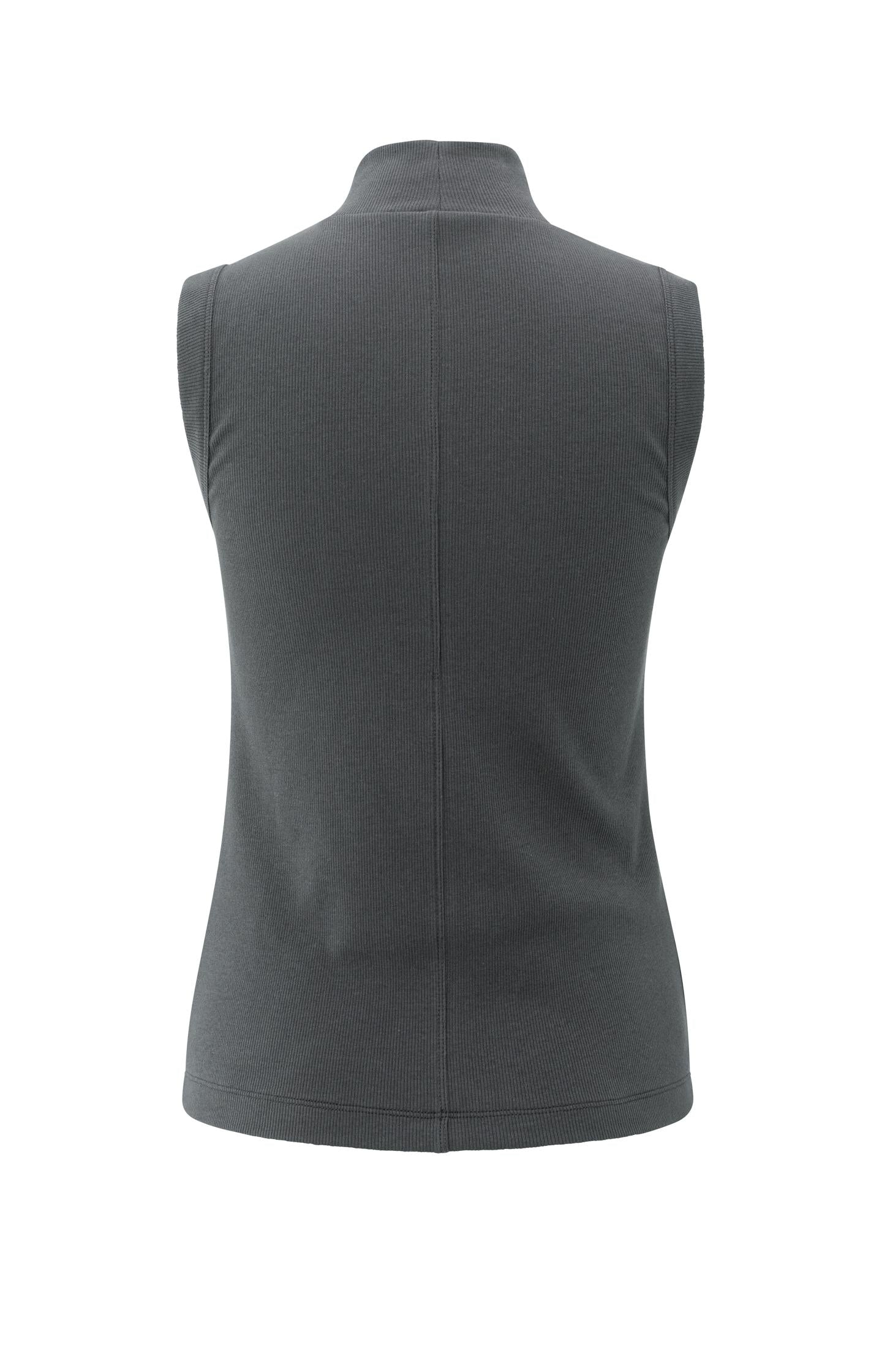 Ribbed singlet with high neck