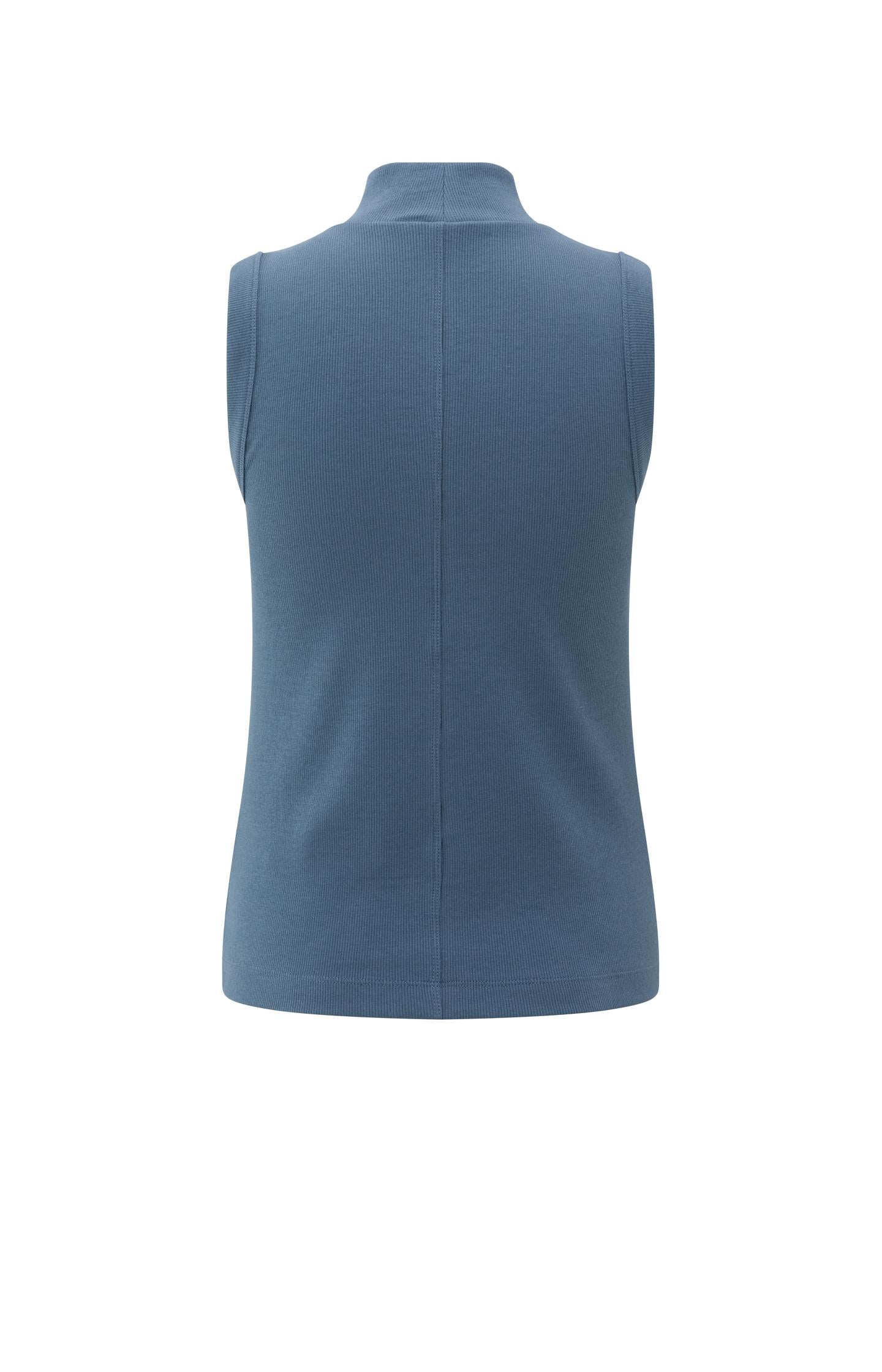 Ribbed singlet with high neck