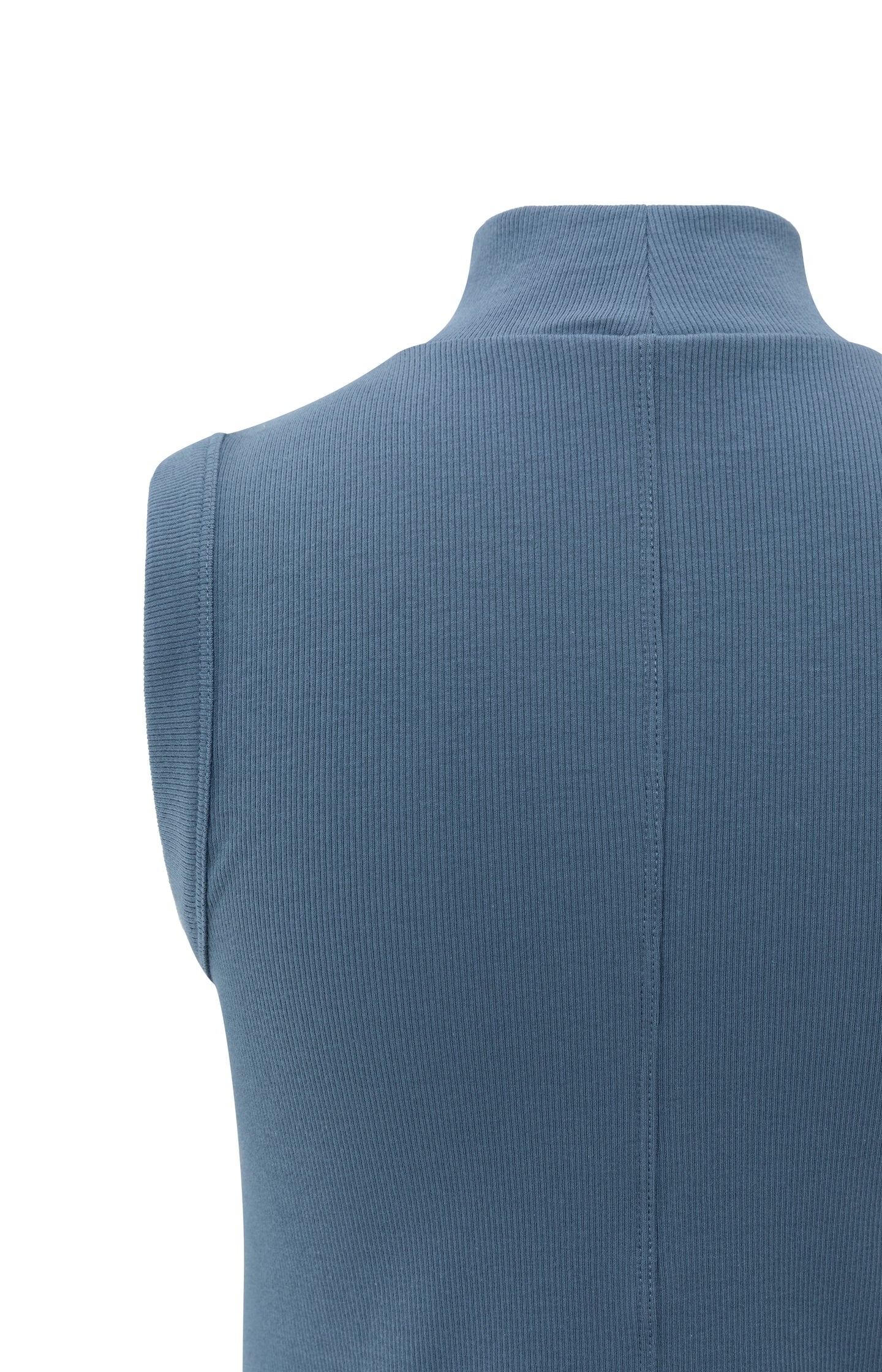 Ribbed singlet with high neck
