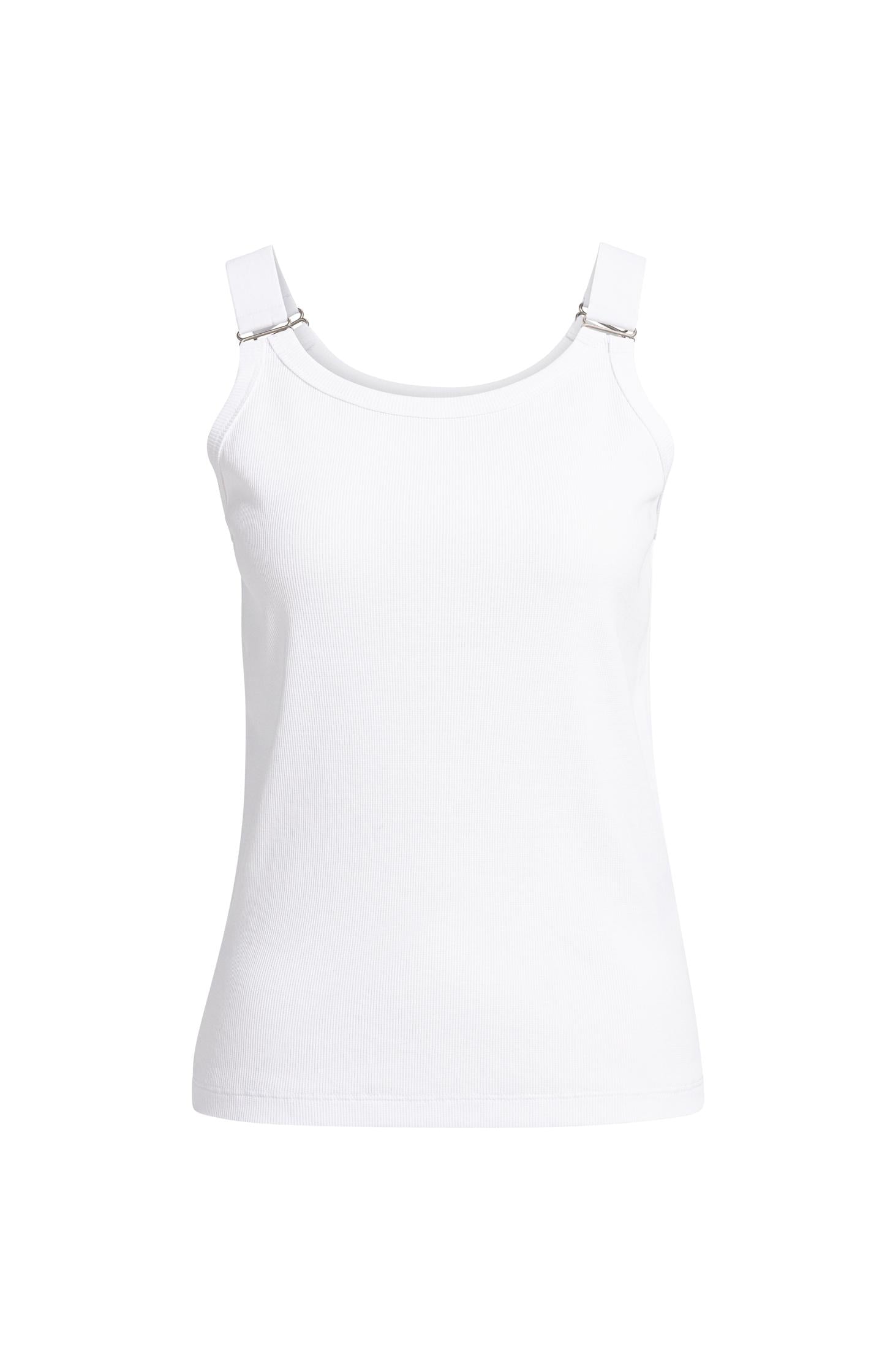 Ribbed singlet with ring details on the shoulder straps - Type: product