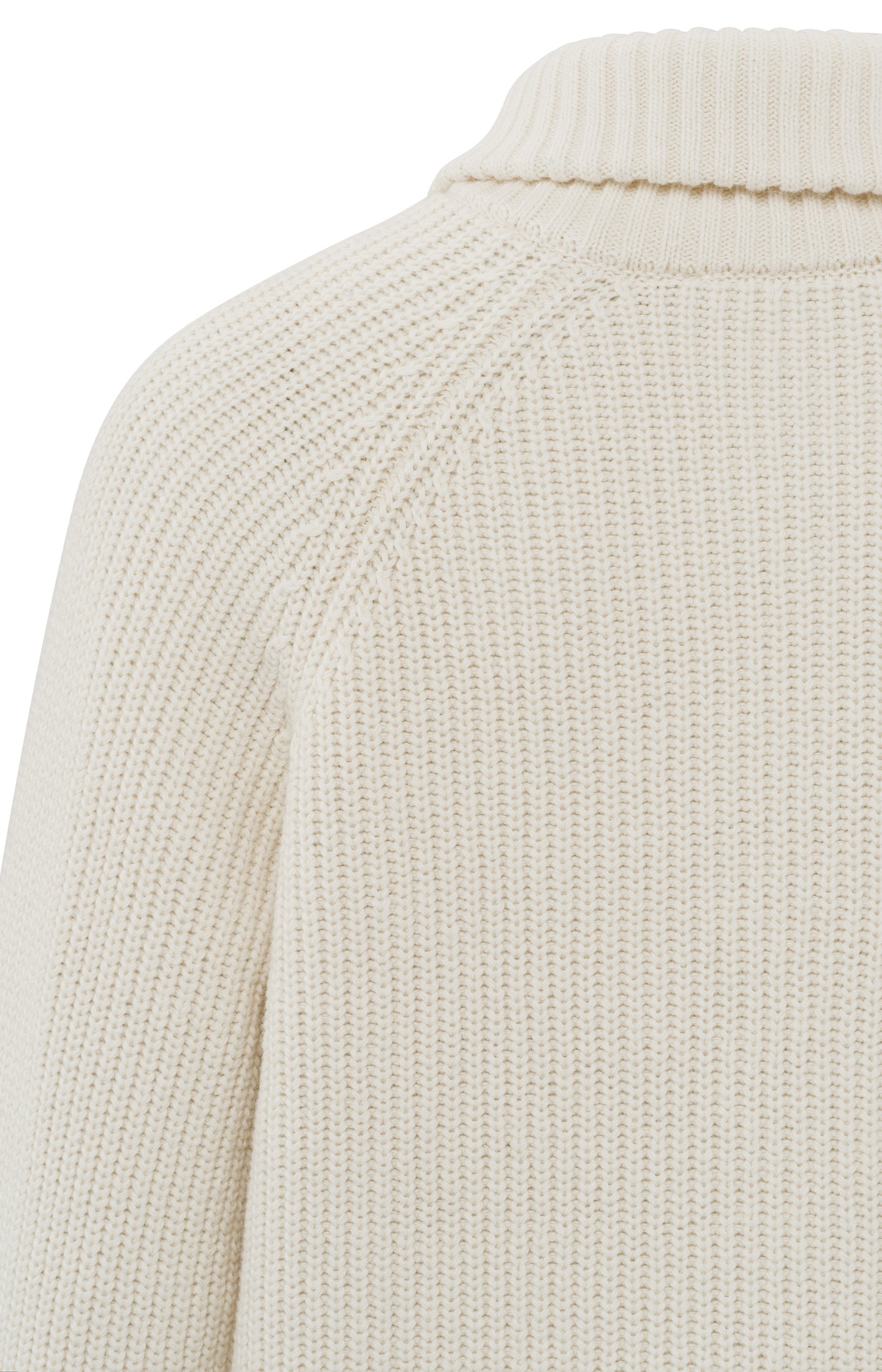 Ribbed sweater with turtleneck, long sleeves and zip