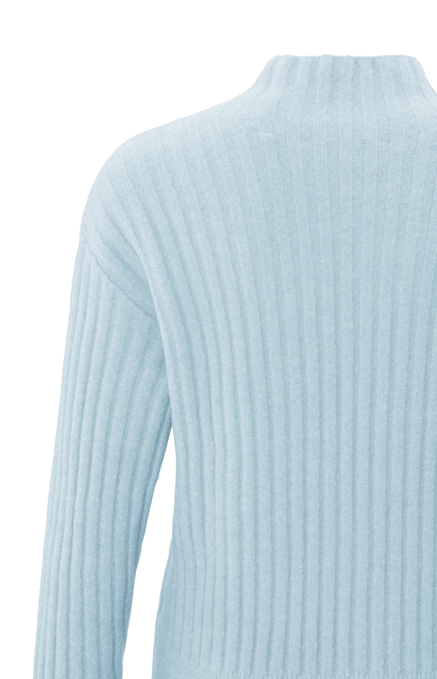 Ribbed turtleneck sweater with long sleeves in loose fit