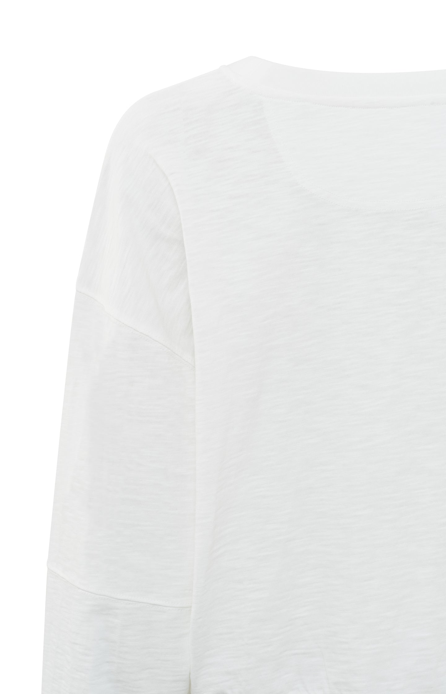 Round neck sweatshirt with long sleeves and slub effect