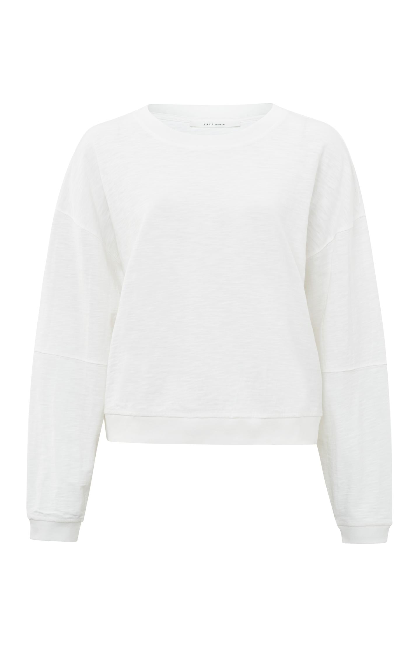 Long sleeve white sweatshirt sale