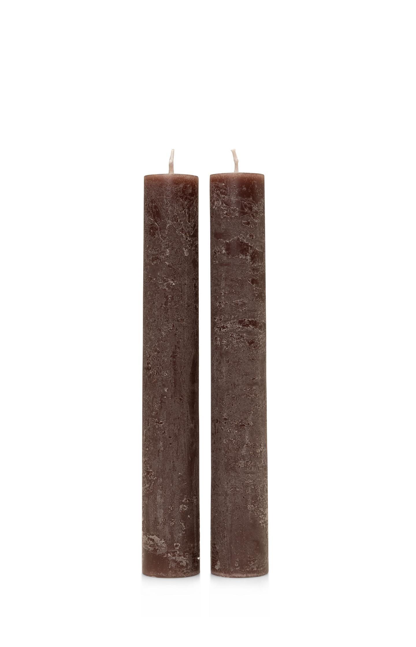 Rustic dinner candles - set of 2