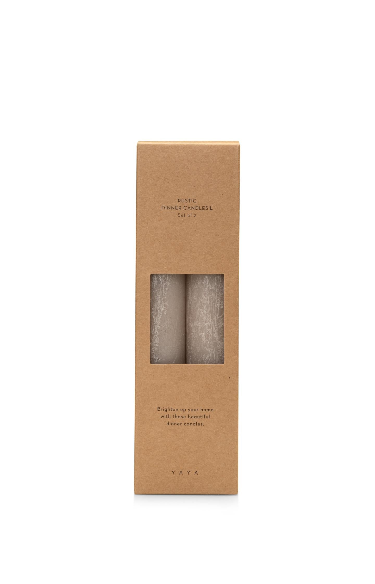 Rustic dinner candles - set of 2 - Type: product