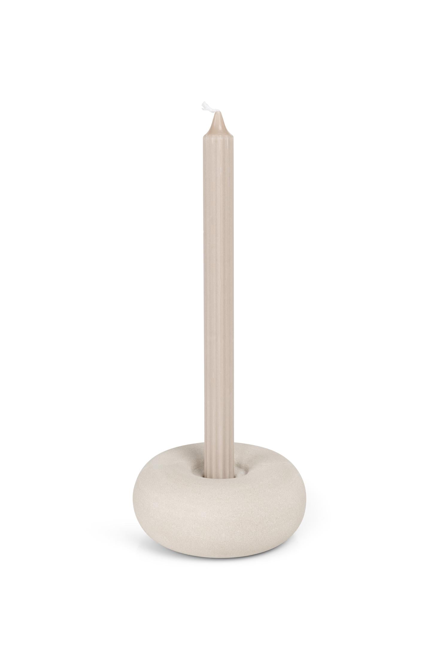 Sandstone candle holder - large