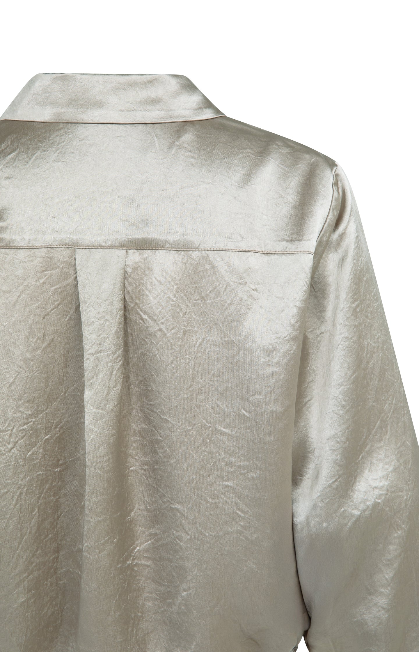 Satin blouse with drawstring hem