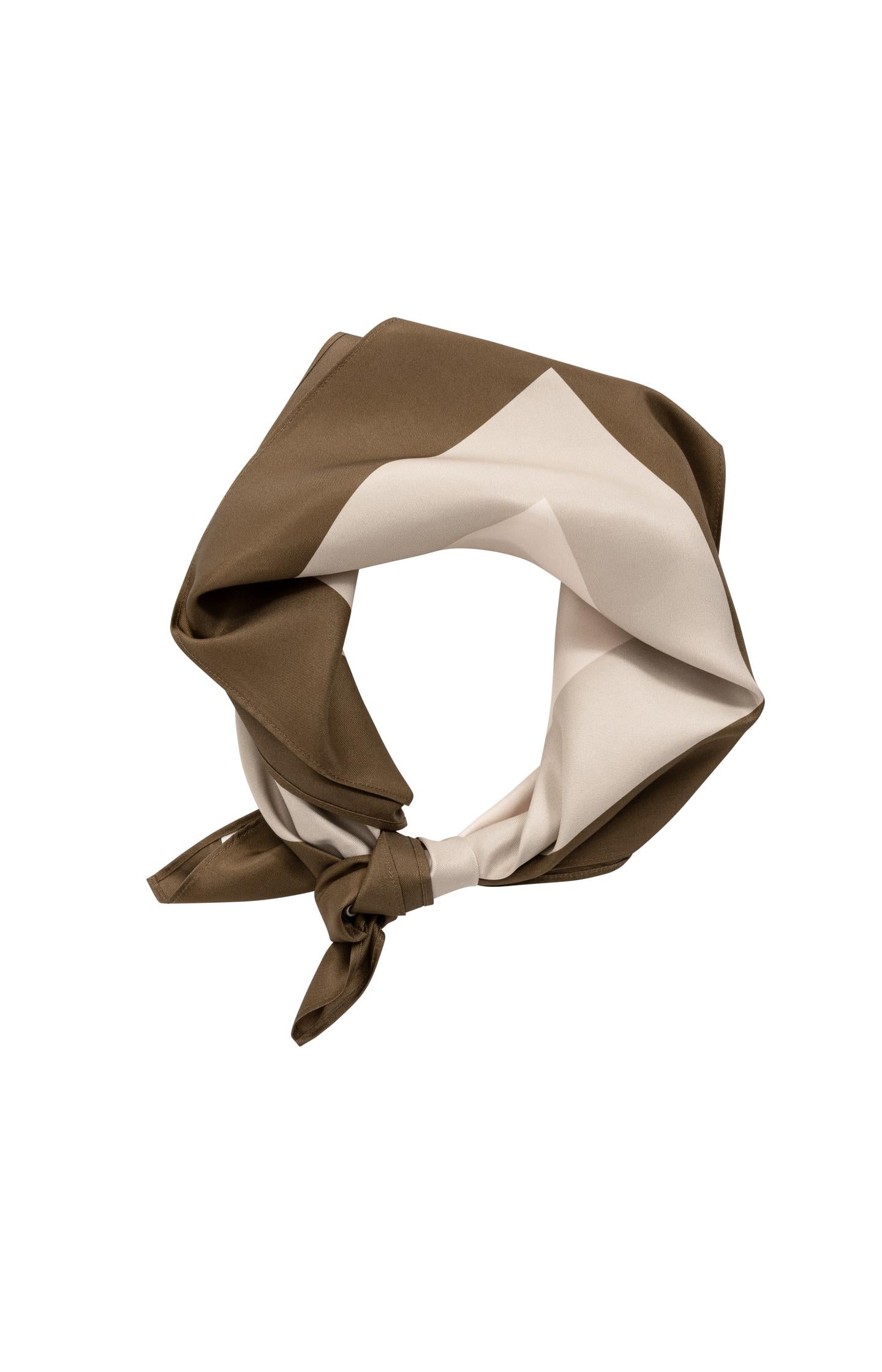 Satin scarf with border print - Type: product
