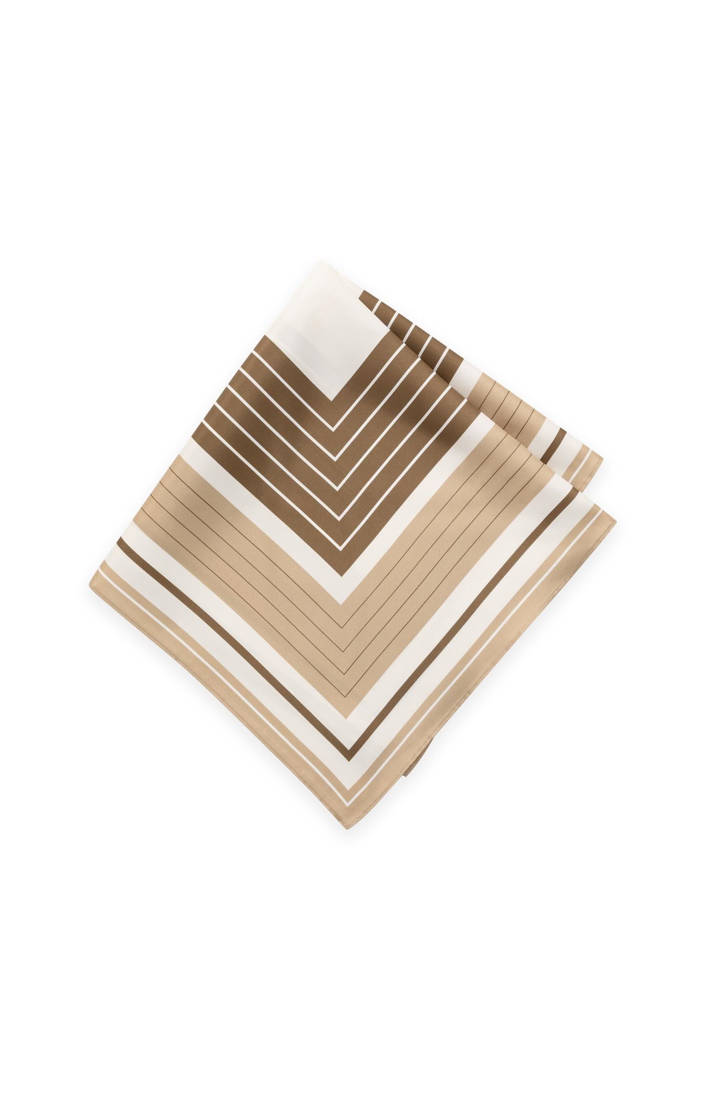 Satin scarf with striped print - Type: product