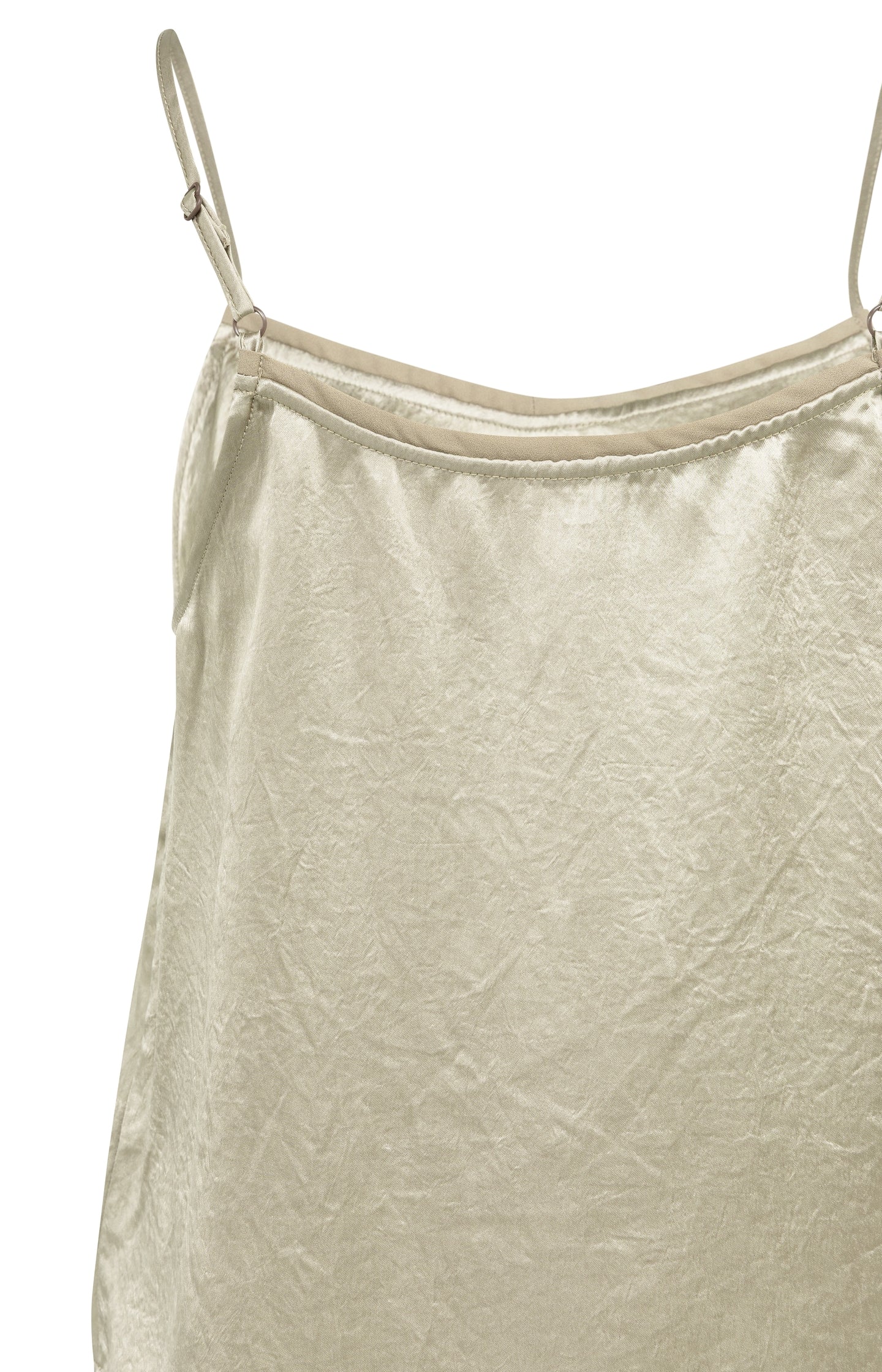 Satin singlet with sheer detail