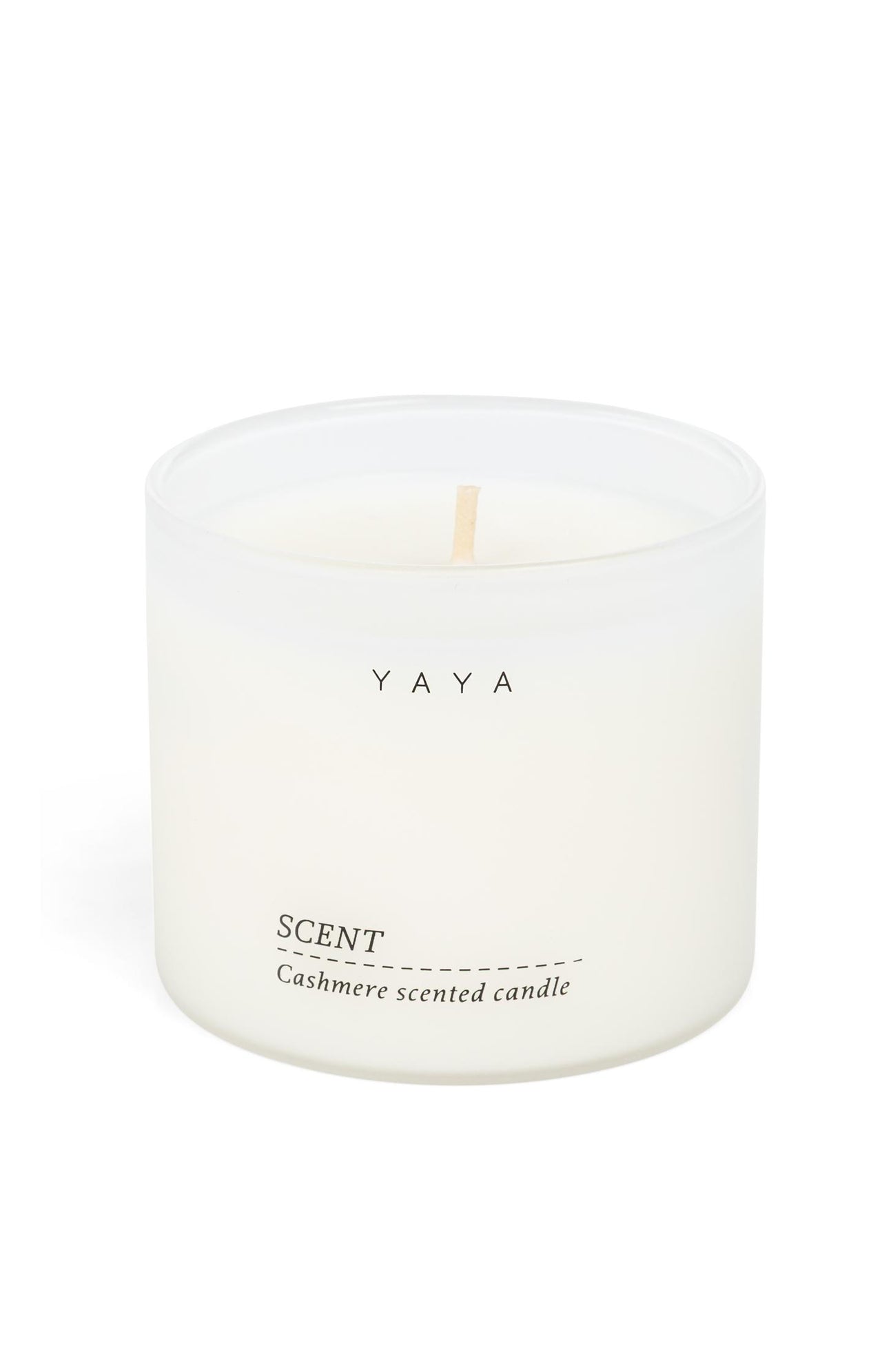 Scented candle with cashmere scent