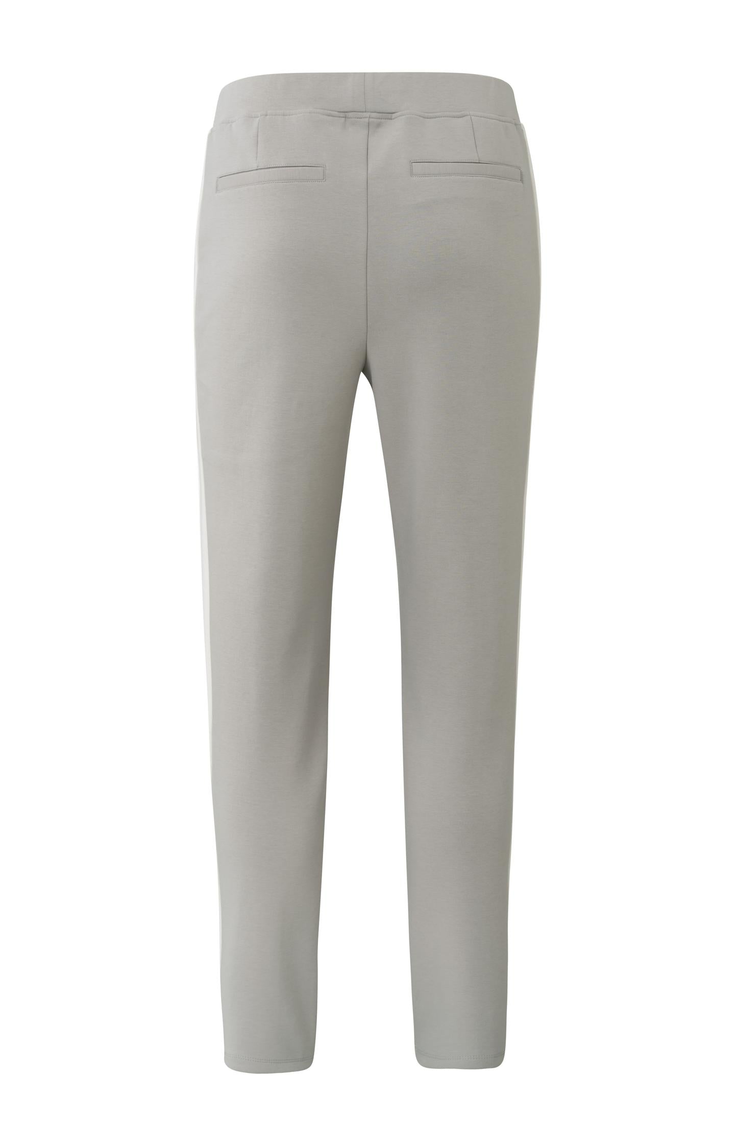 Scuba trousers with side pockets, seam details and stripe