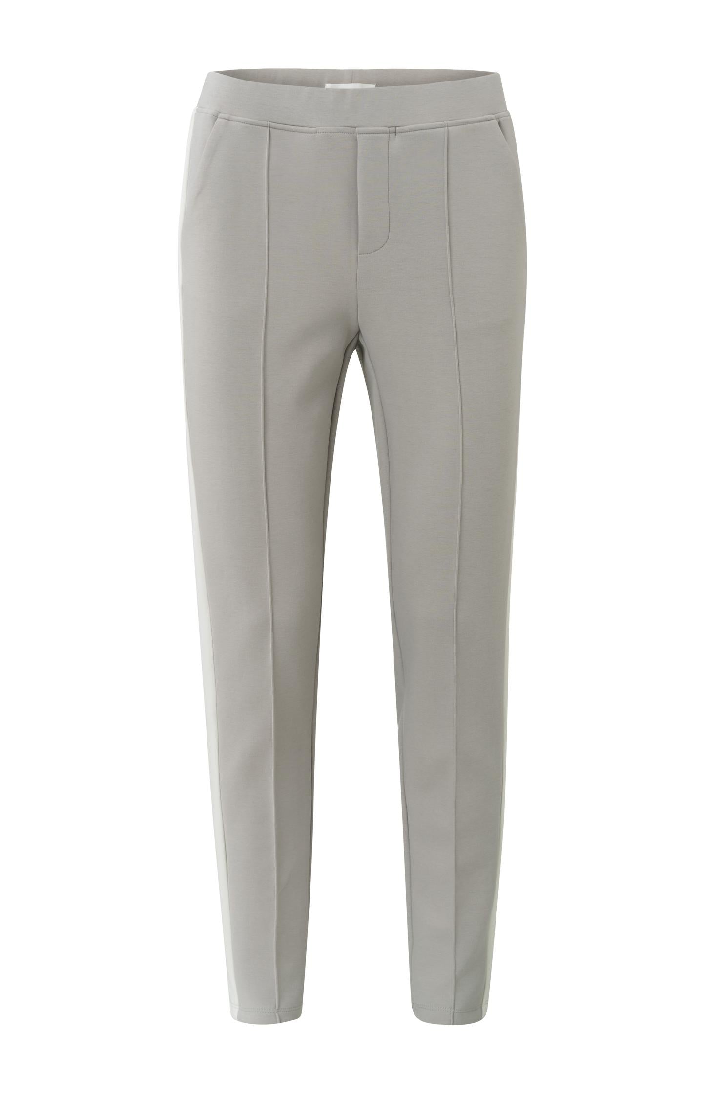 Scuba trousers with side pockets, seam details and stripe - Type: product