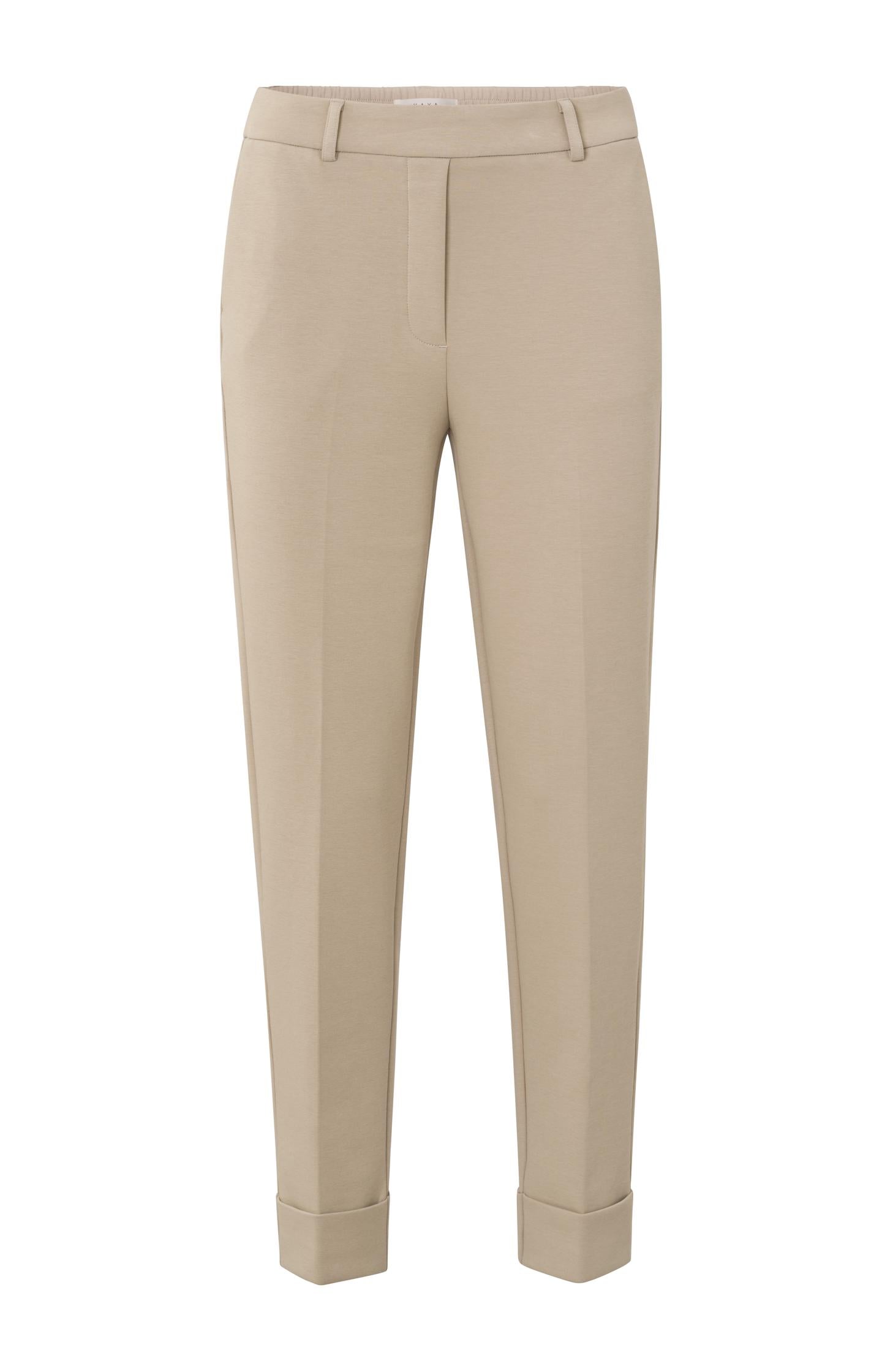 Scuba trousers with straight leg, pockets and elastic waist - Type: product