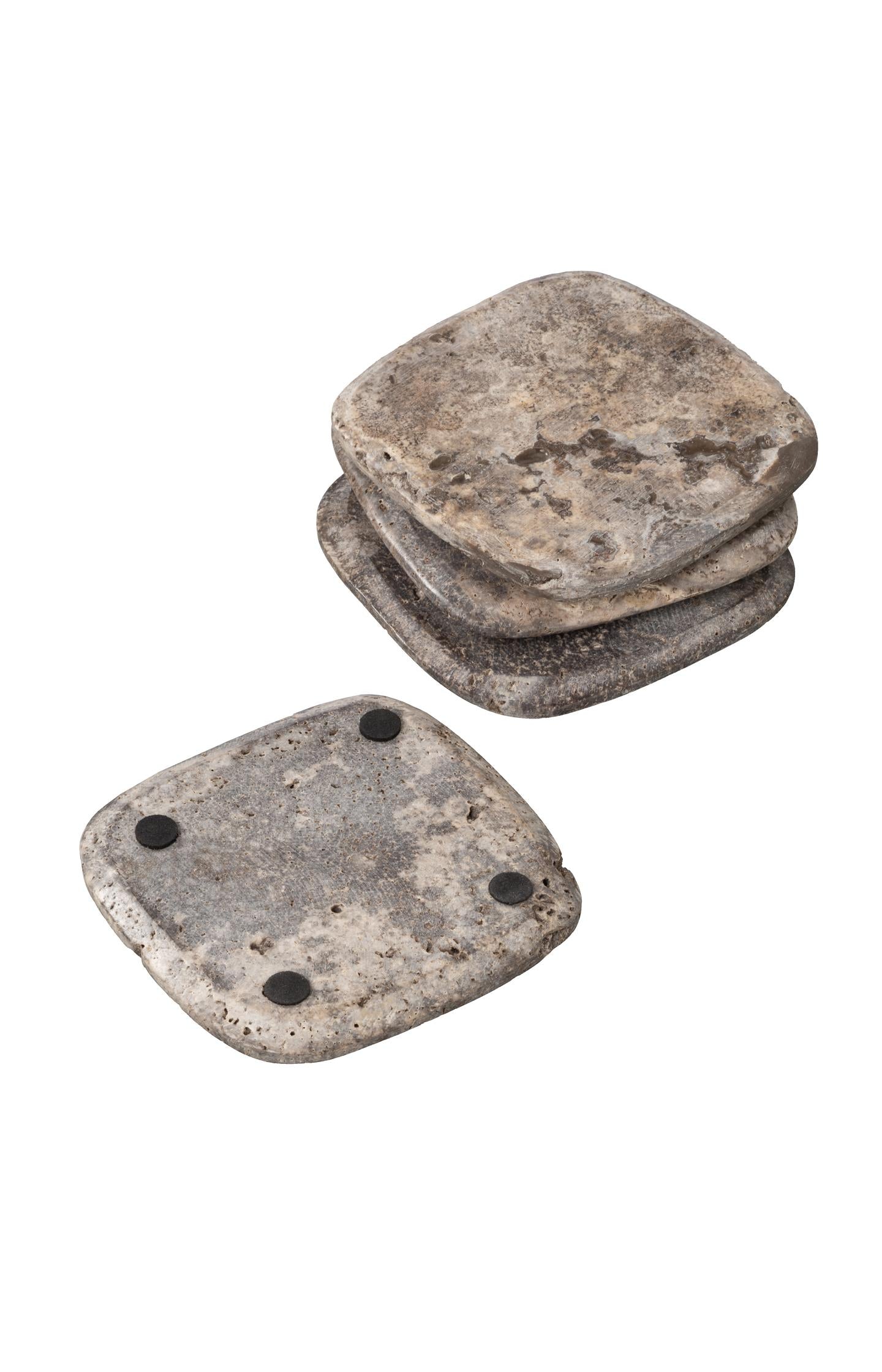 Set of four marble coasters