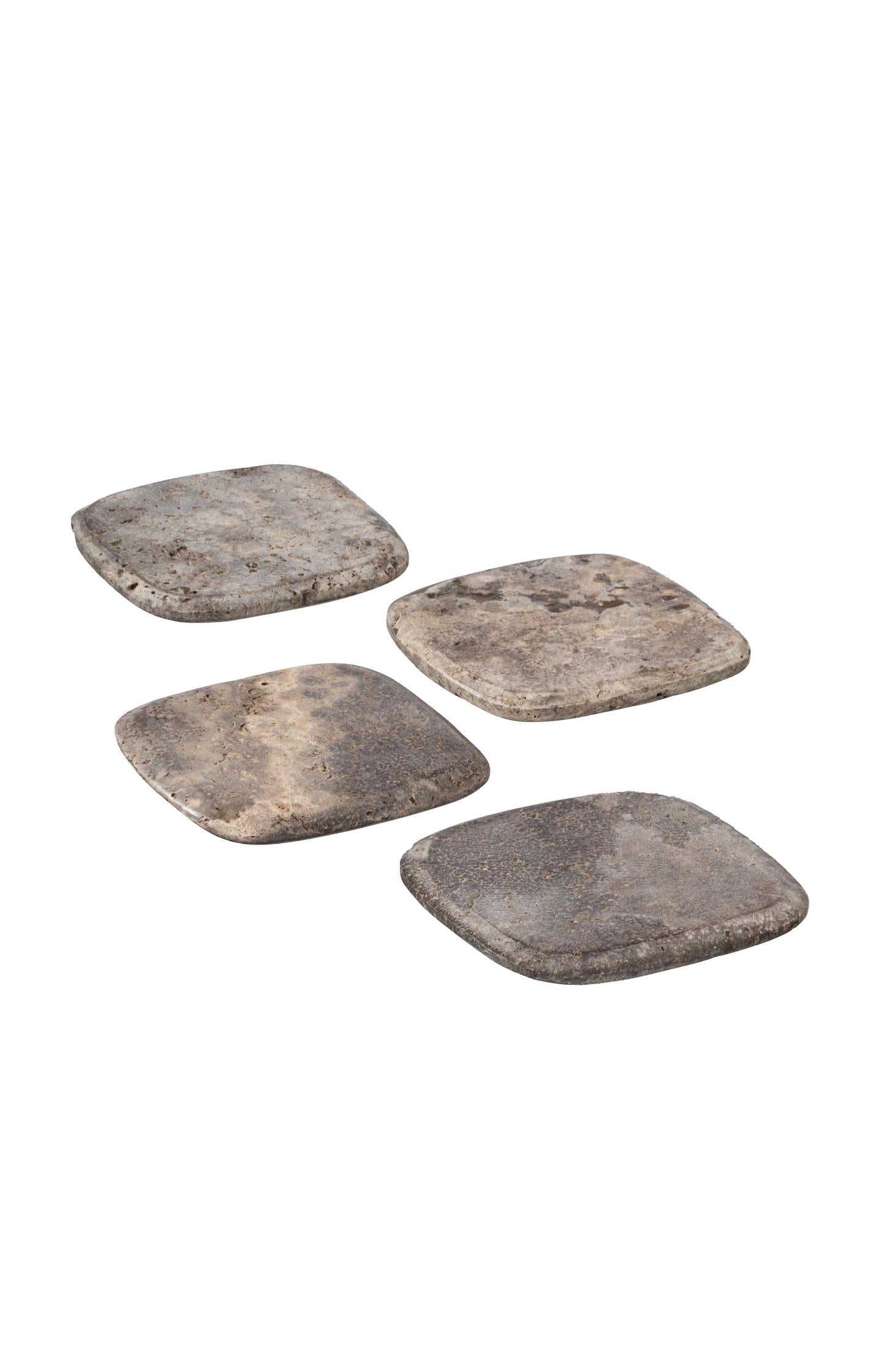 Set of four marble coasters