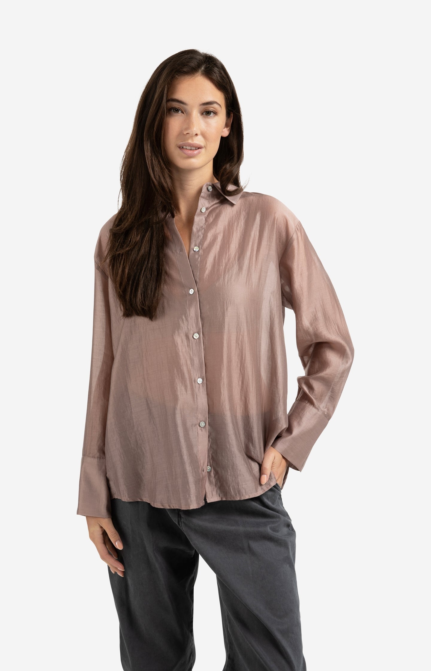 Sheer blouse with refined back detail - Type: lookbook