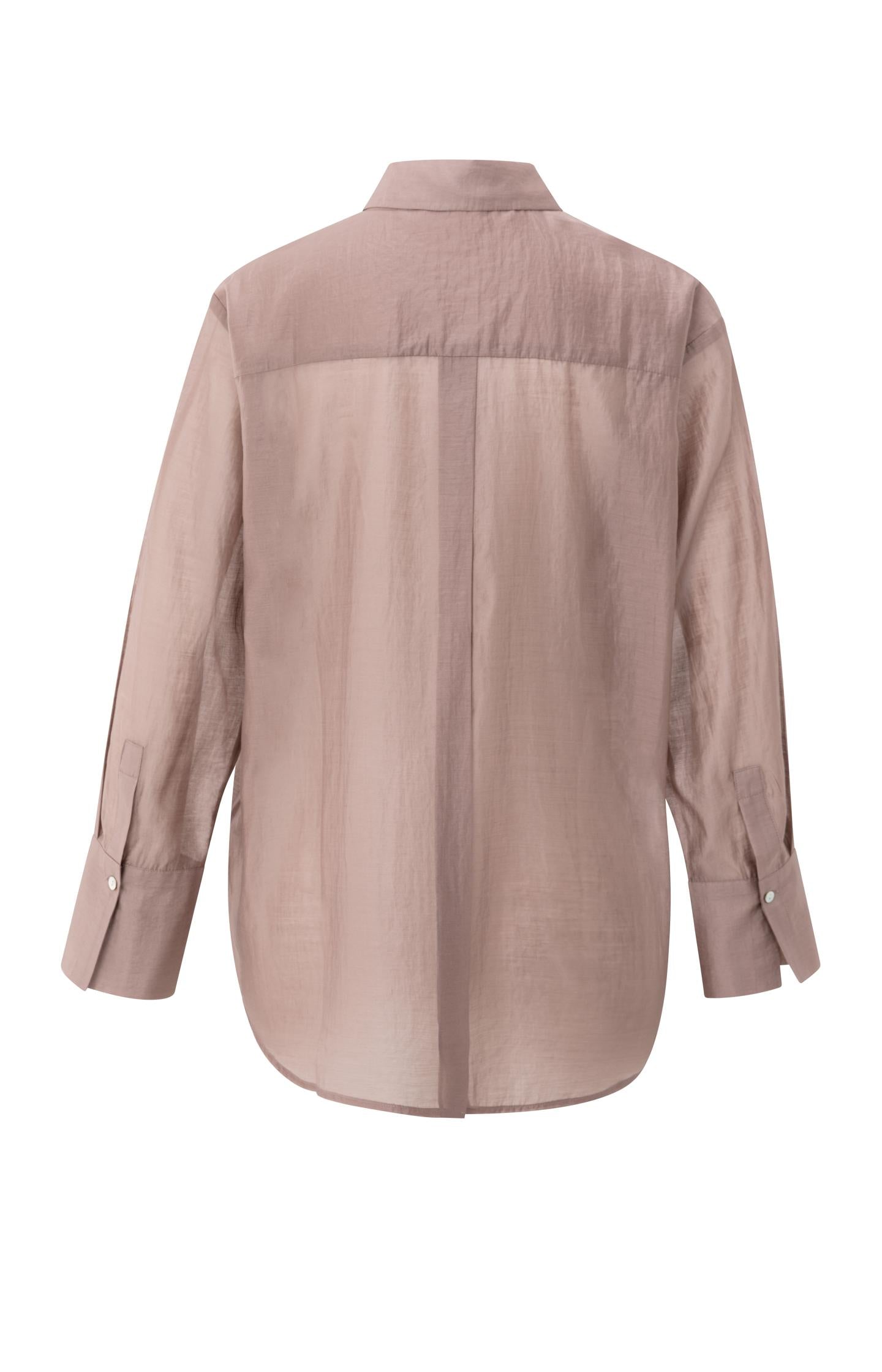 Sheer blouse with refined back detail