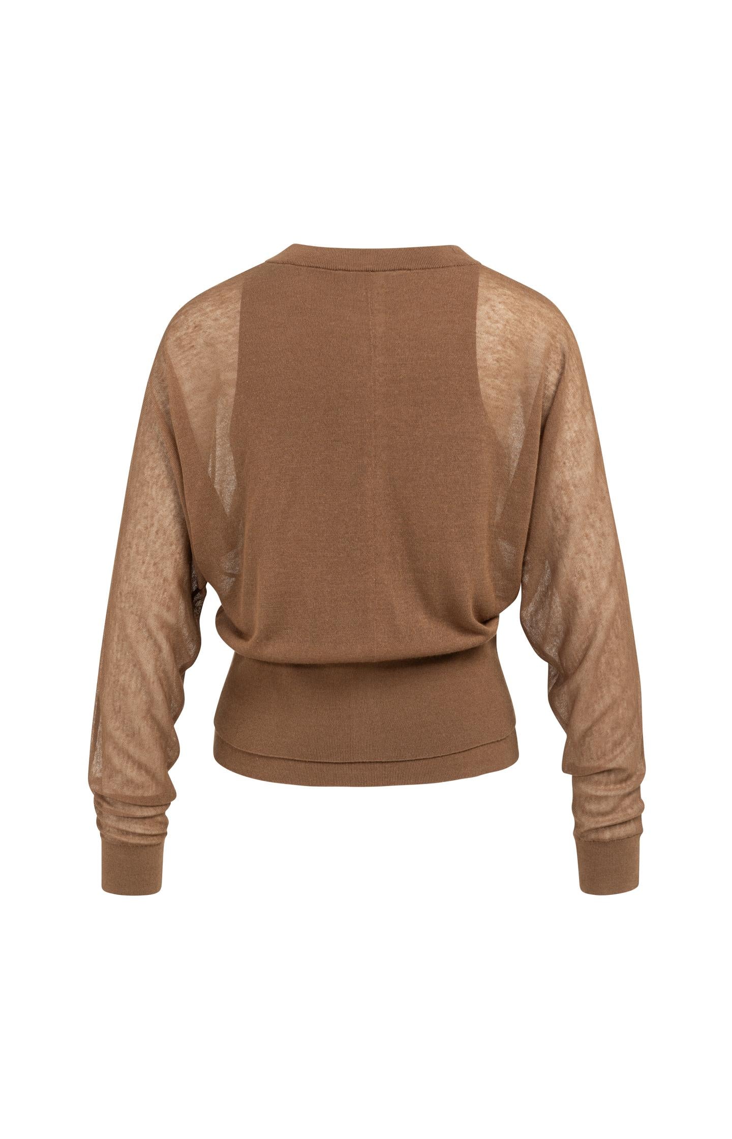 Sheer cardigan with batwing sleeves and tank top