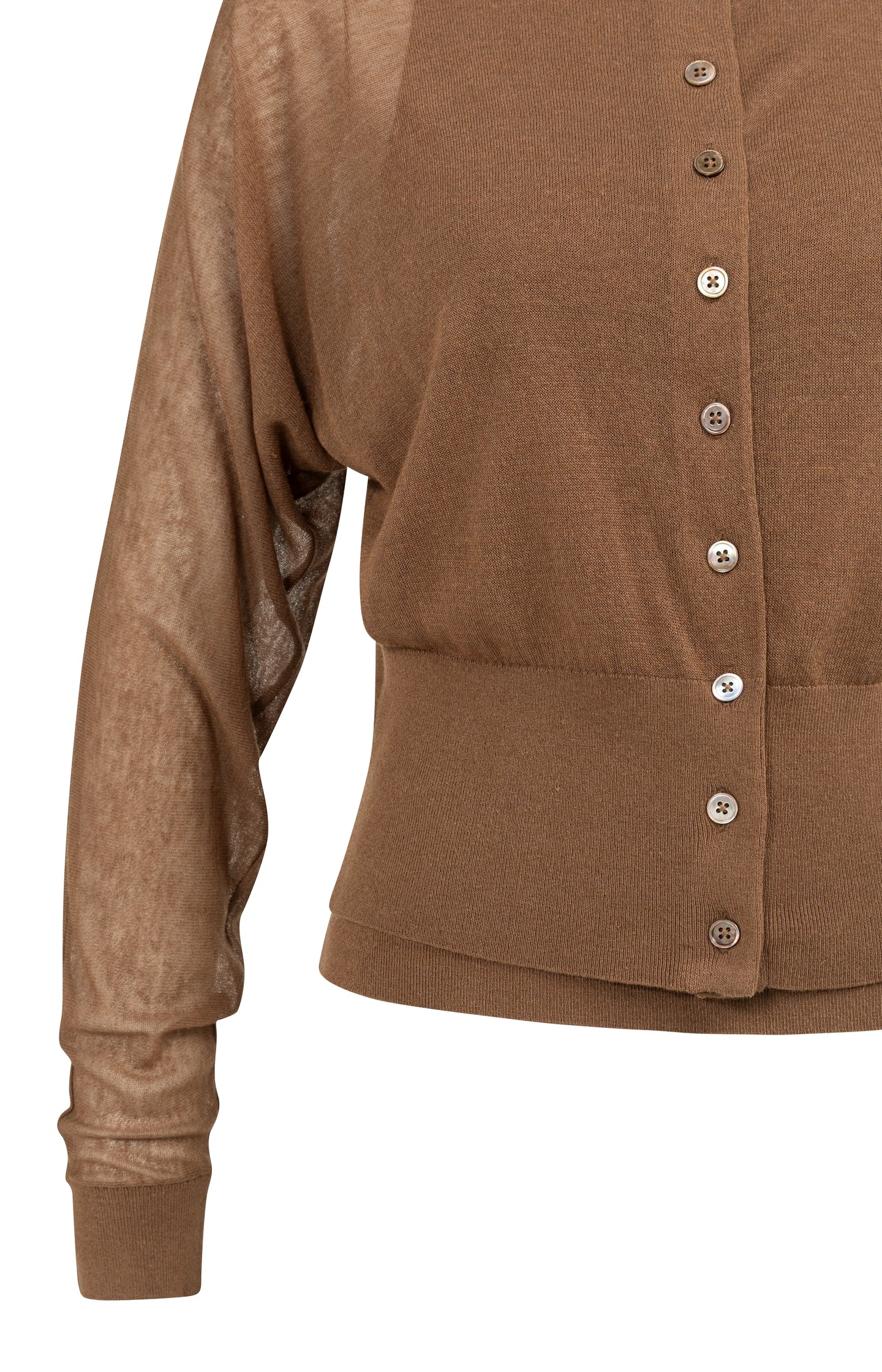 Sheer cardigan with batwing sleeves and tank top