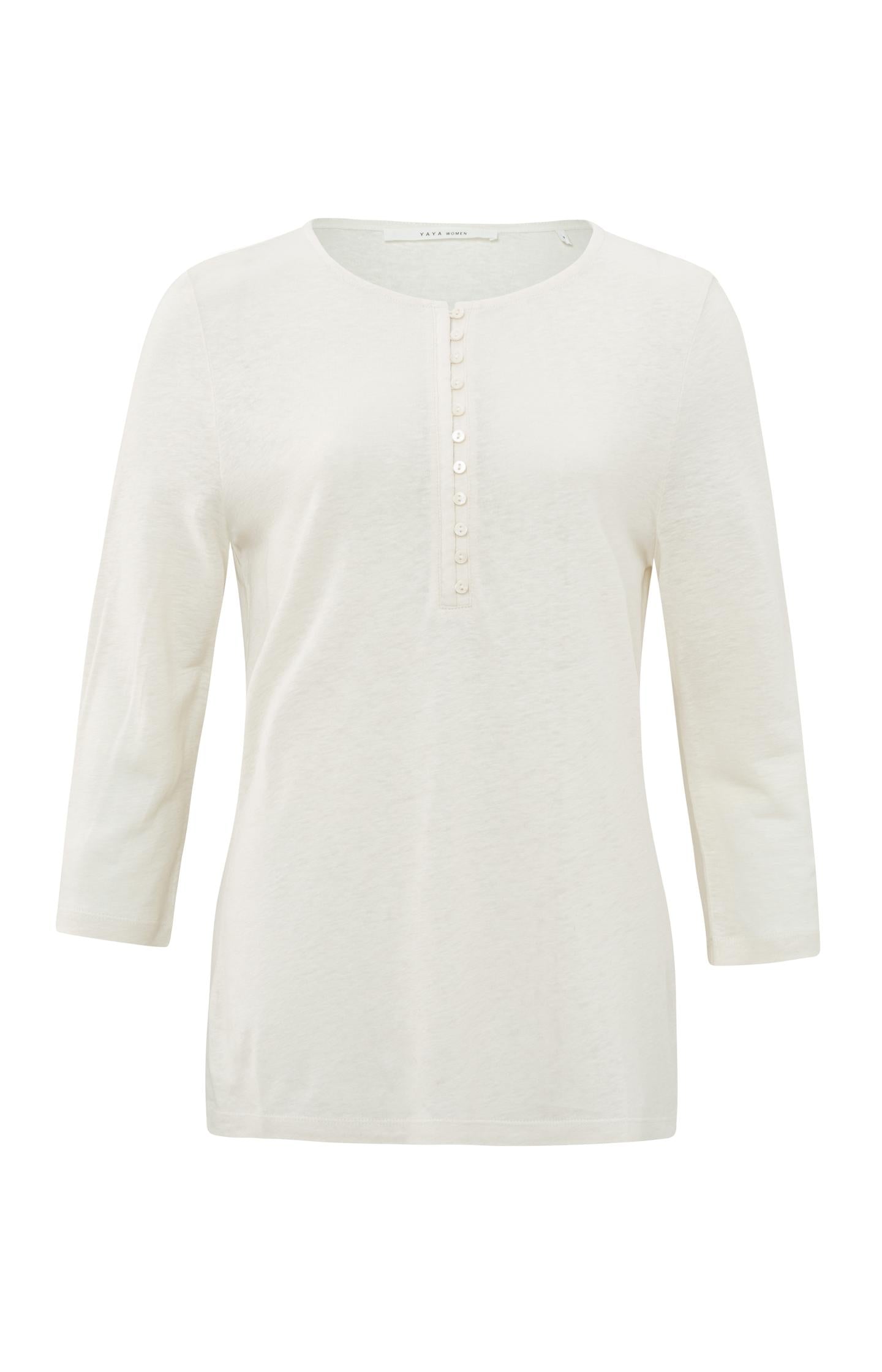 Shirt with 3/4 sleeves and round neck - Type: product
