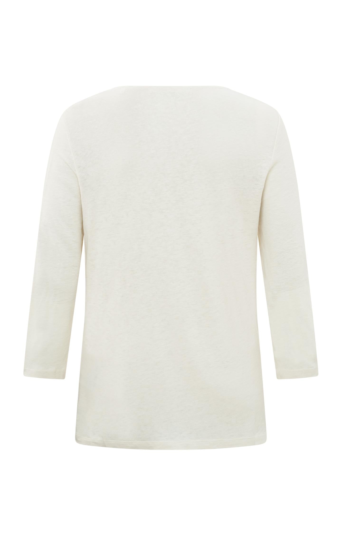 Shirt with 3/4 sleeves and round neck