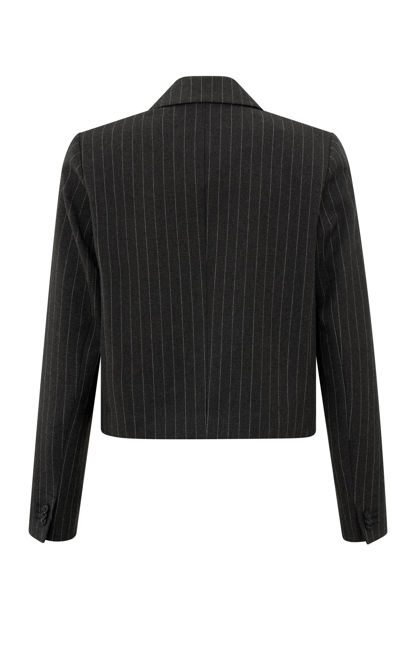 Short blazer with pinstripes, long sleeves and pockets