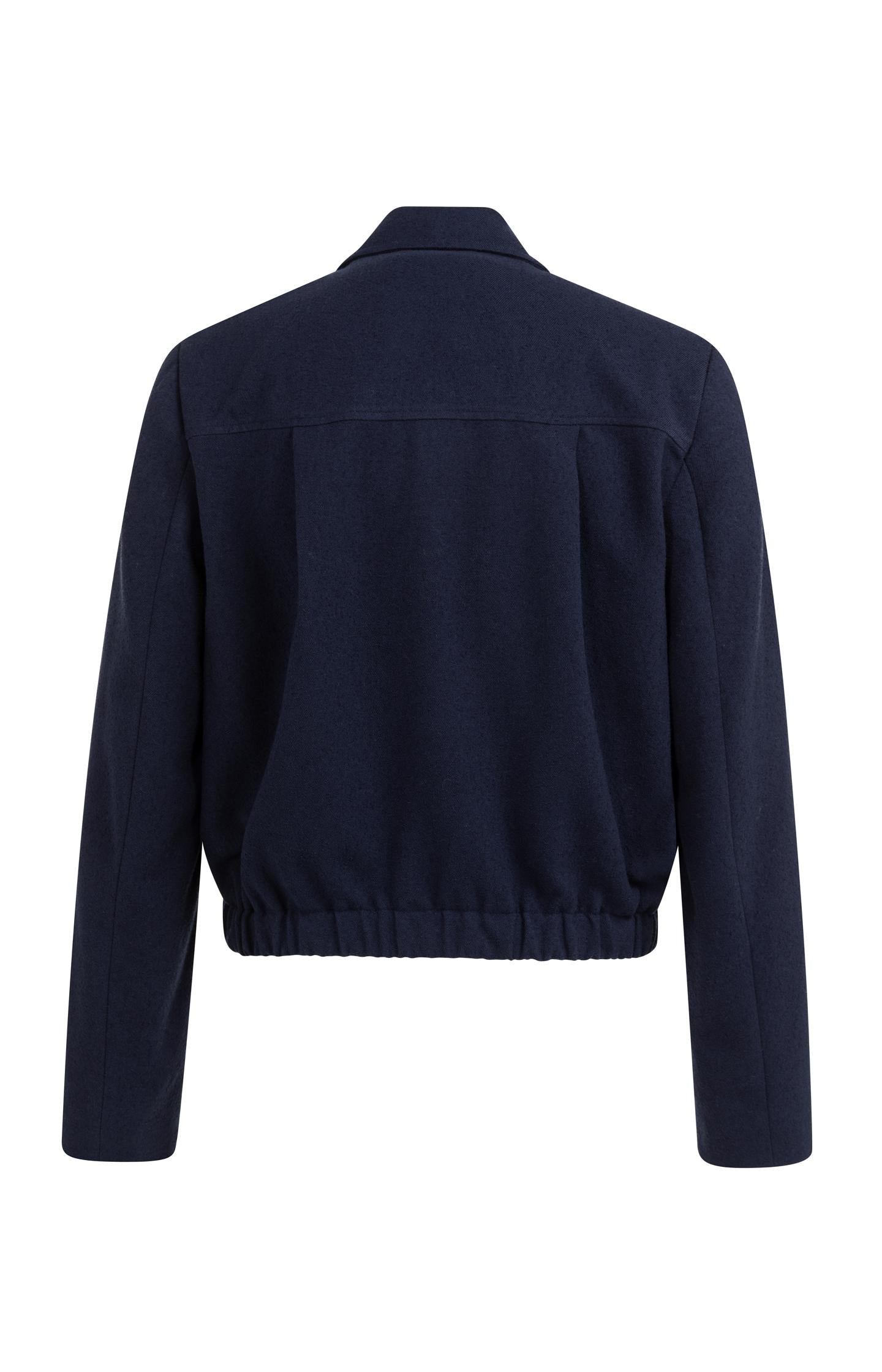 Short double-breasted blazer jacket