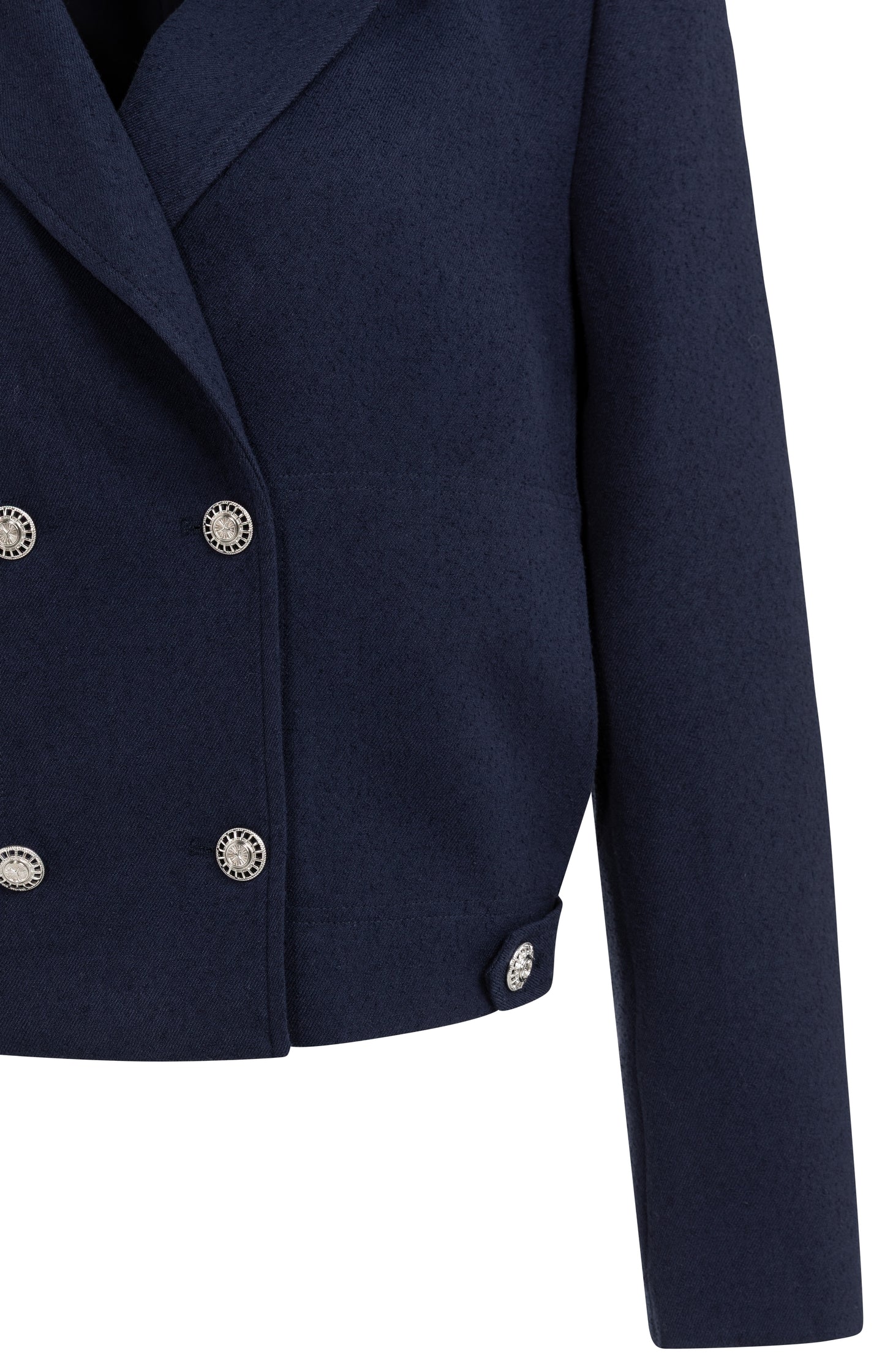 Short double-breasted blazer jacket